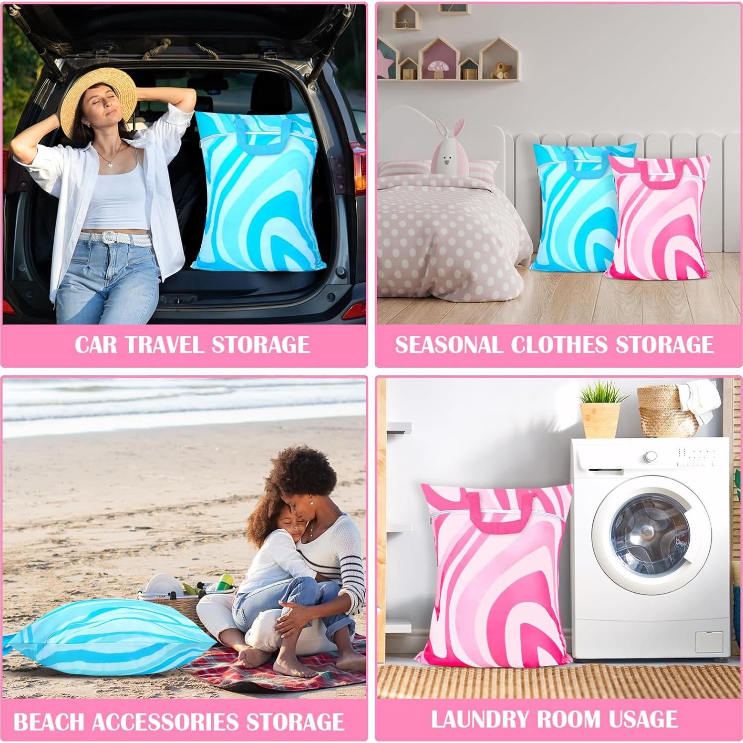 Bolsa de Lavandería Grande Nidoul 2 Pcs Impermeable 58x45 cm