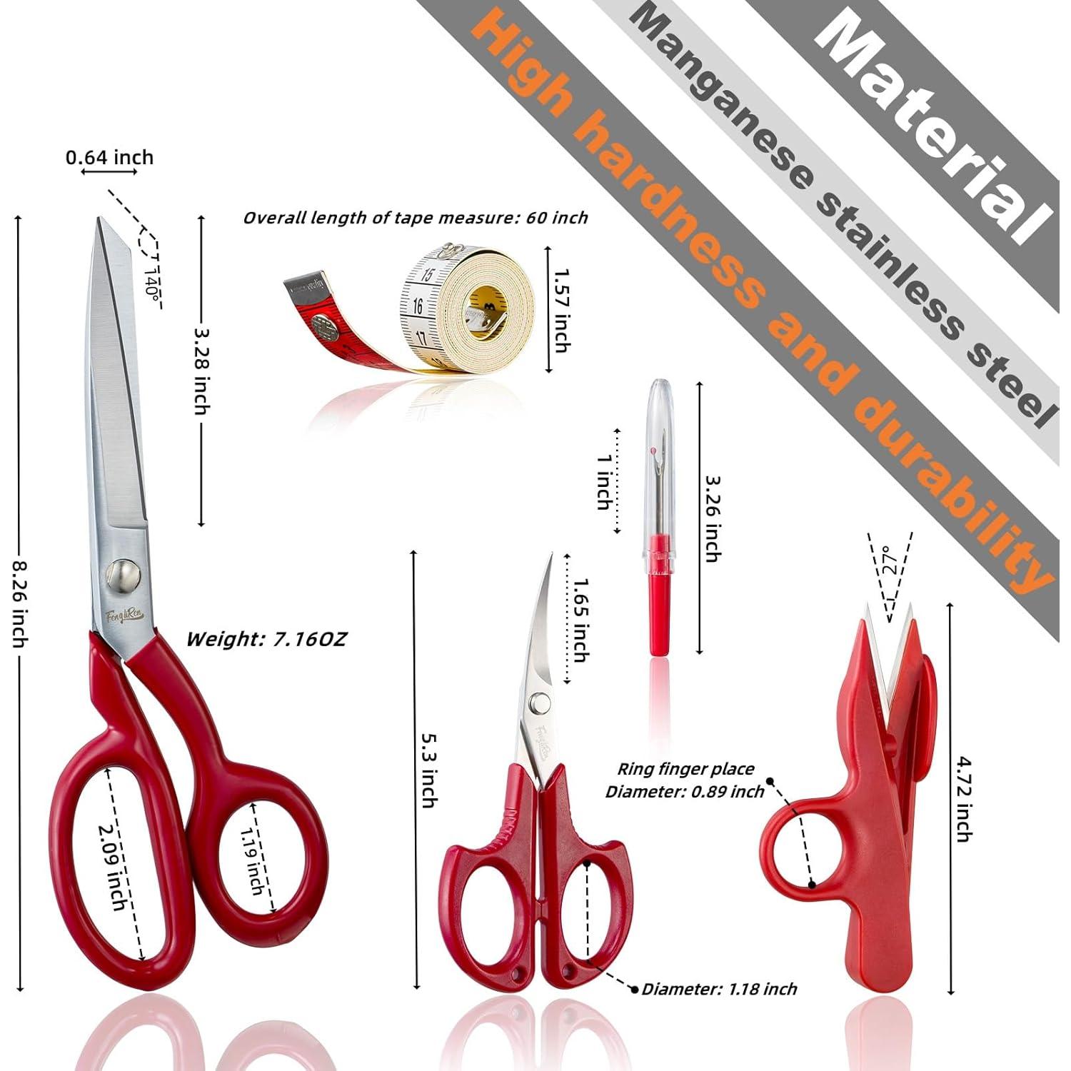 Tijeras de Coser Fengliren 20 cm Acero de Manganeso Rojo