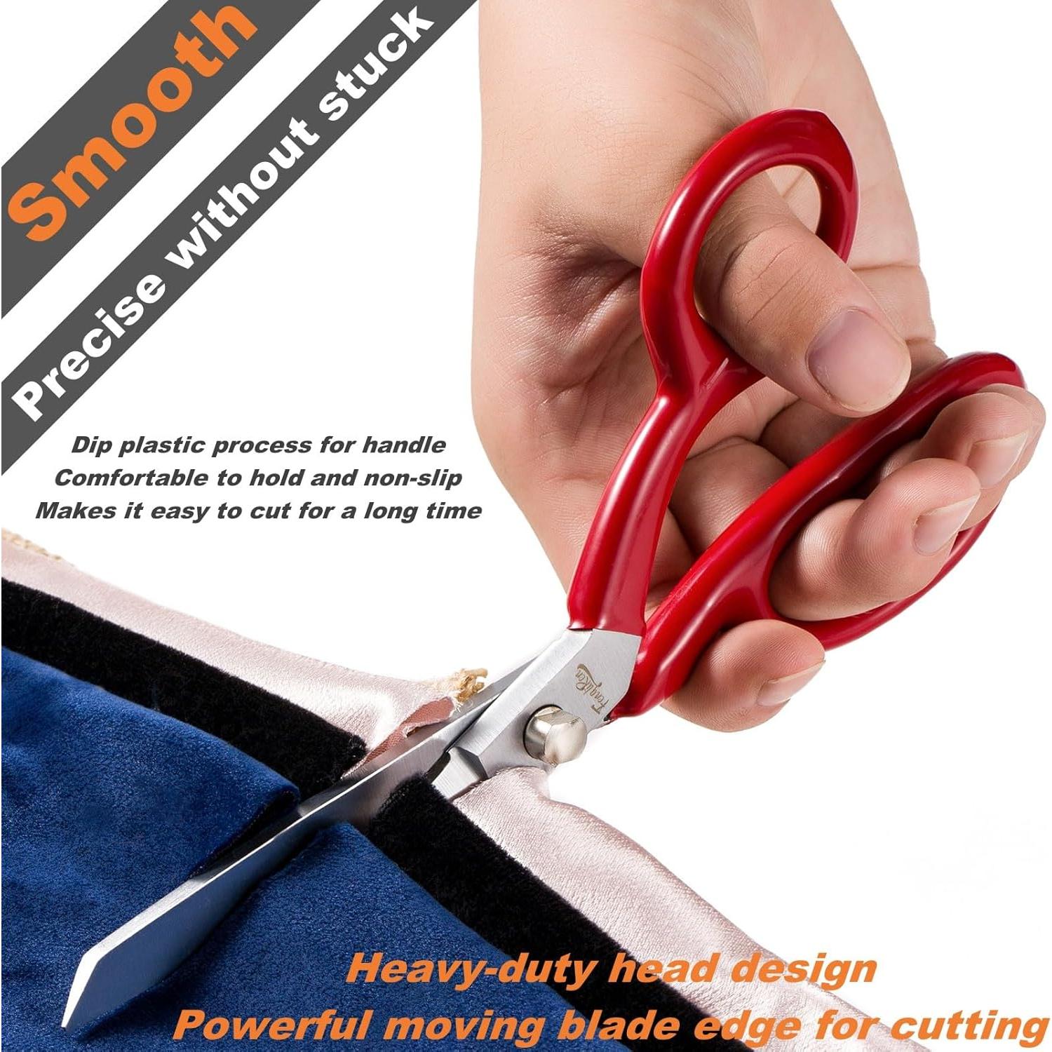 Tijeras de Coser Fengliren 20 cm Acero de Manganeso Rojo