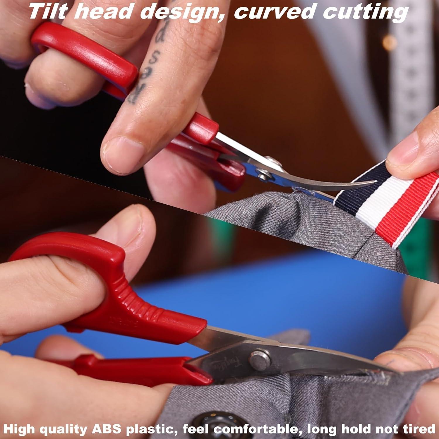 Tijeras de Coser Fengliren 20 cm Acero de Manganeso Rojo