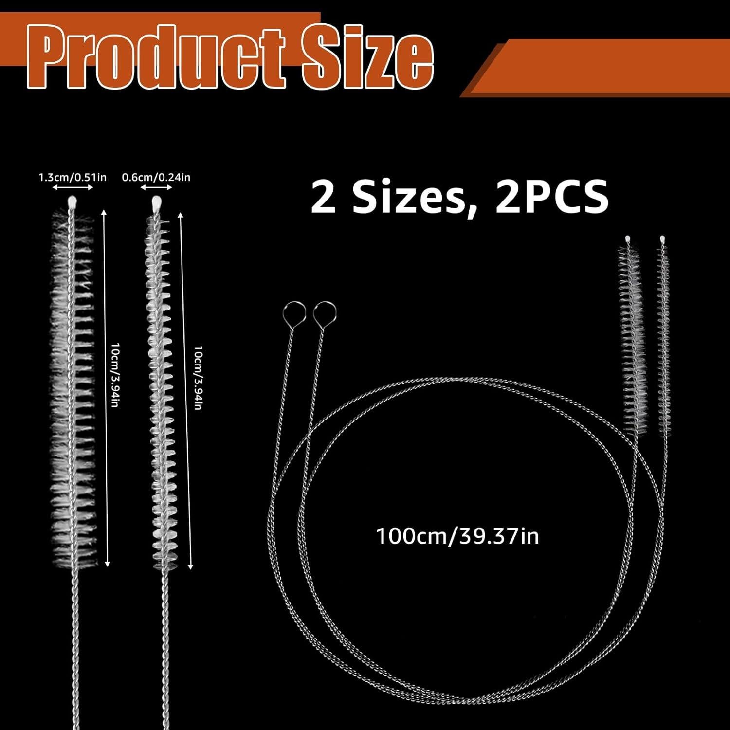 Cepillo Limpiador de Tubos 2PCS Imaictuu 99 cm Nylon Acero Inoxidable