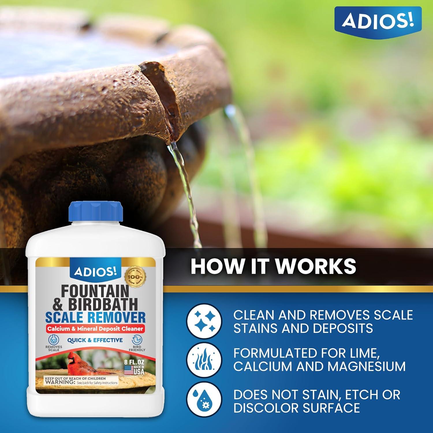 Removedor de Escala Adios! para Fuentes y Baños 226.8 g