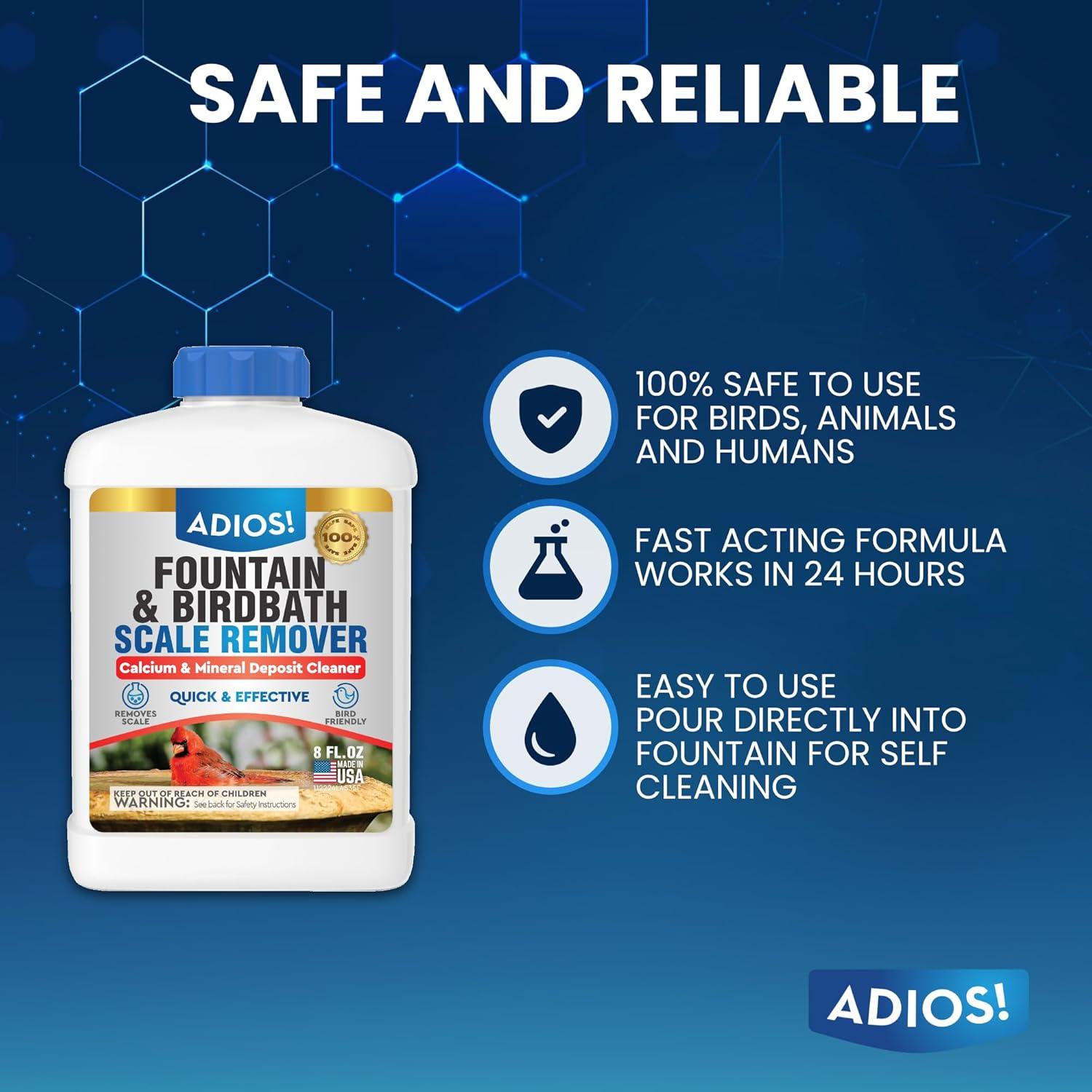 Removedor de Escala Adios! para Fuentes y Baños 226.8 g