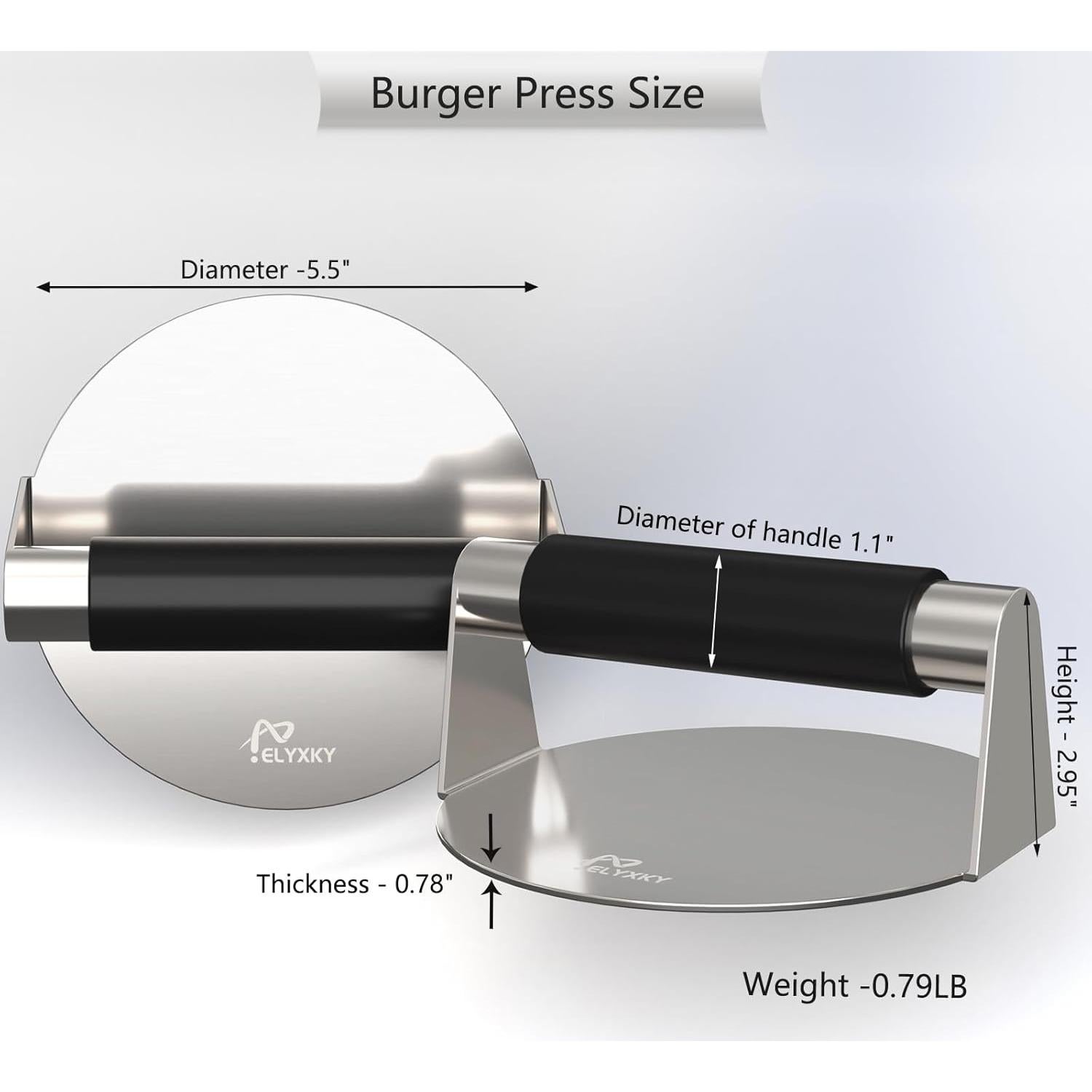 Prensa de Hamburguesas ELYXKY 13.97 cm Acero Inoxidable 304