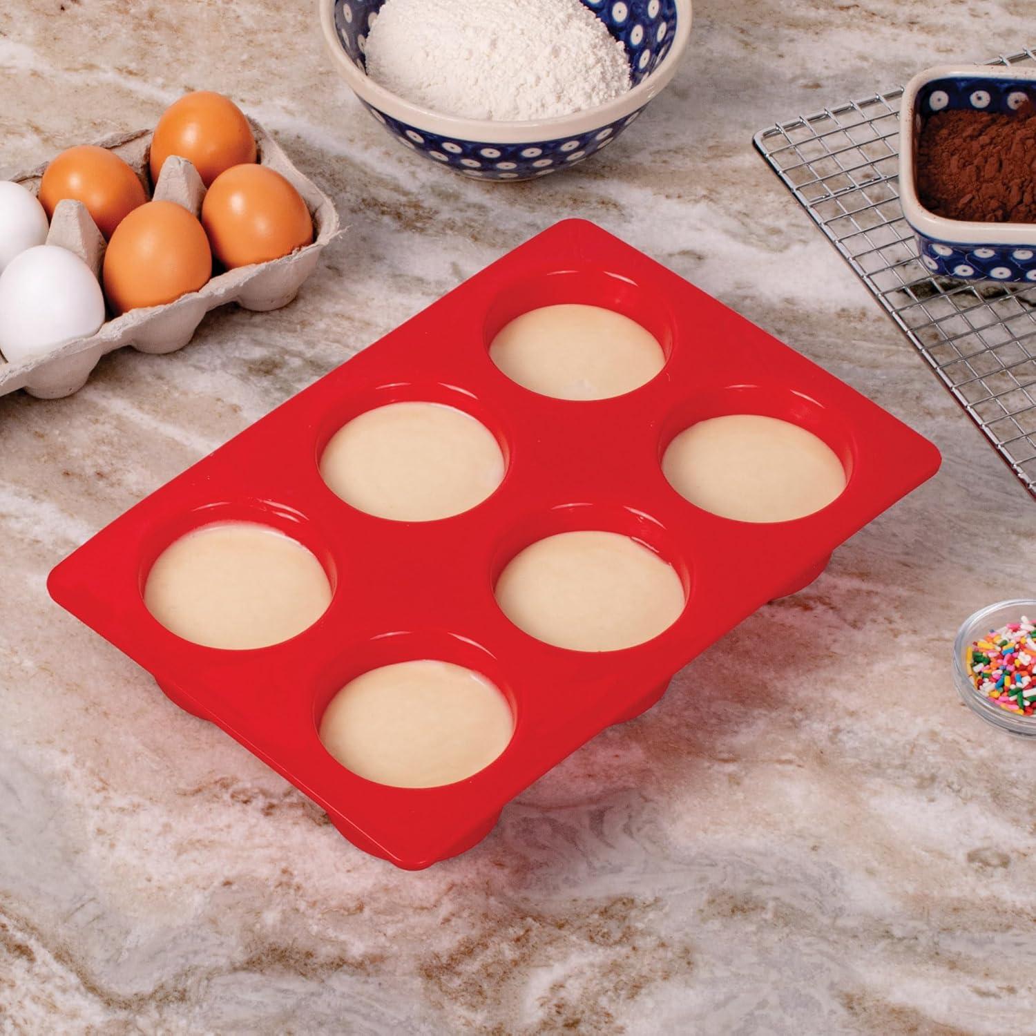 Molde de Silicona para Muffins Jumbo Mrs. Anderson, 6 Tazas