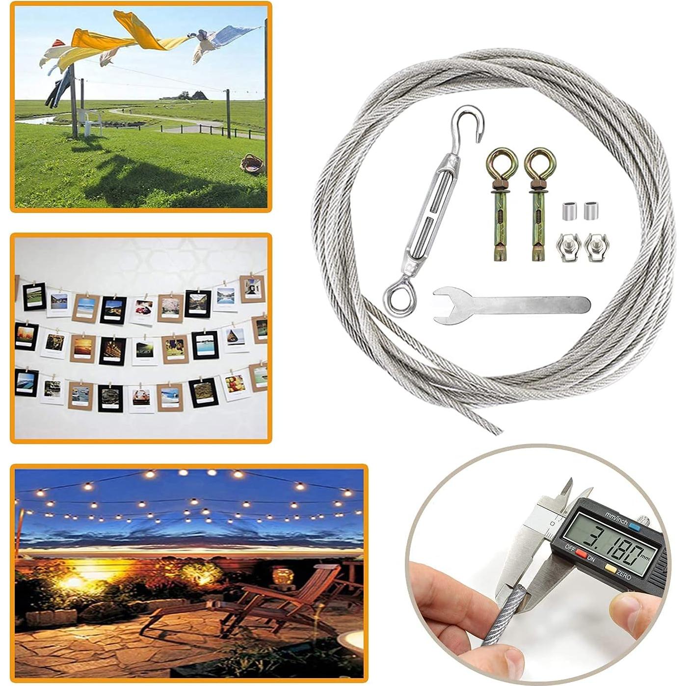 Cuerda de Ropa Pesada MHY 3 mm x 3 m Acero Inoxidable 304