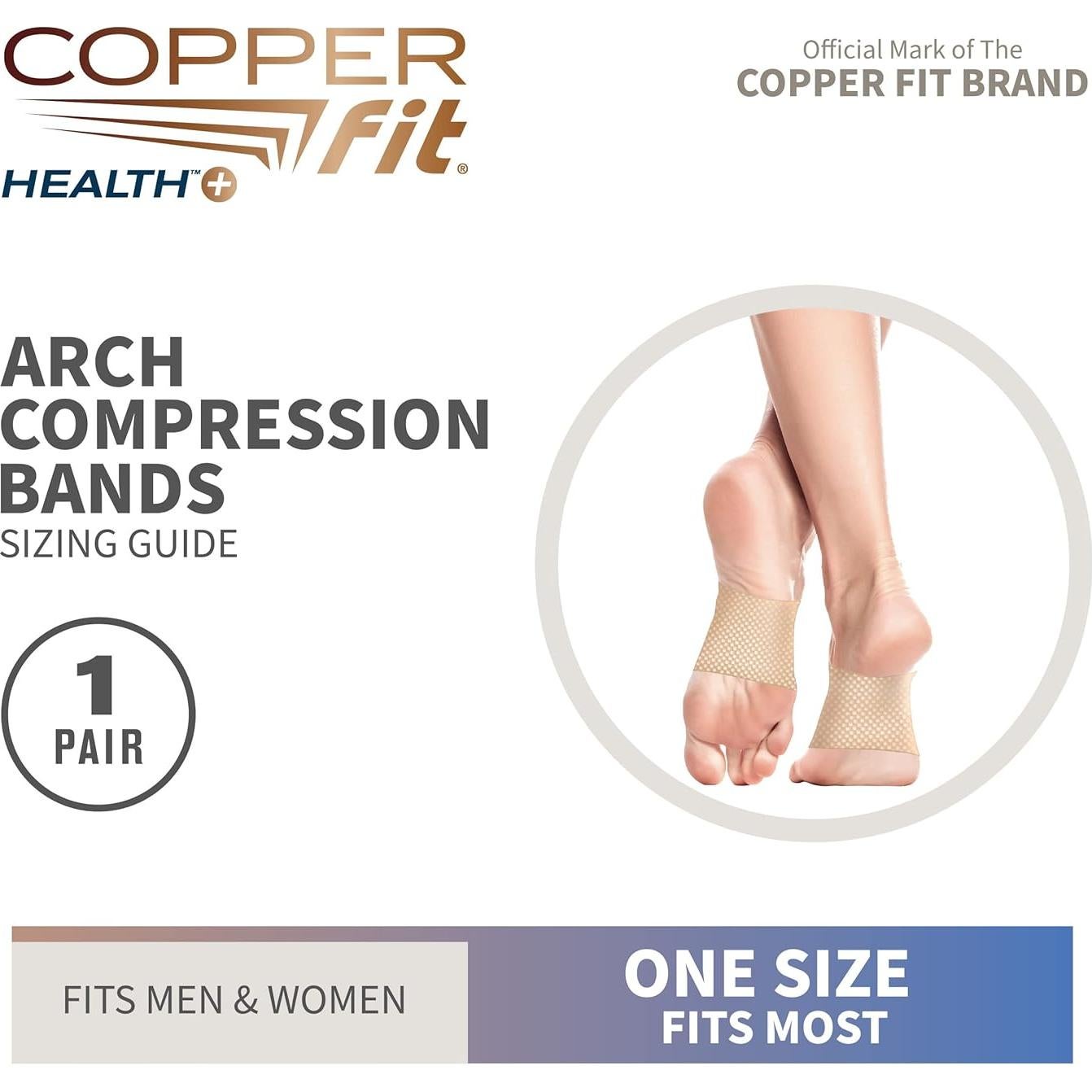 Bandas de Compresión para Arco Copper Fit Unisex Beige