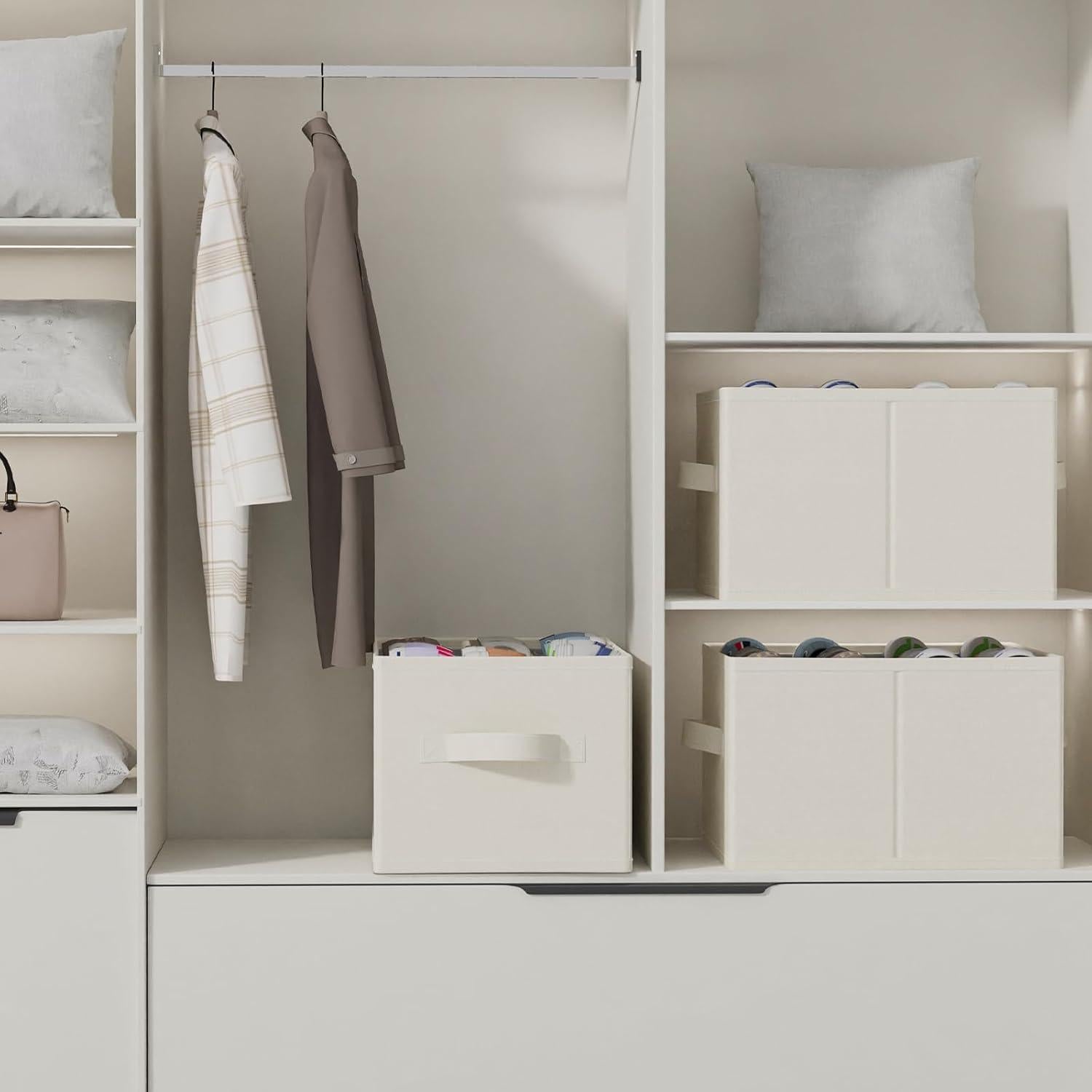 Organizador de Zapatos Plegable GUOHNHE Beige 2 Paquetes