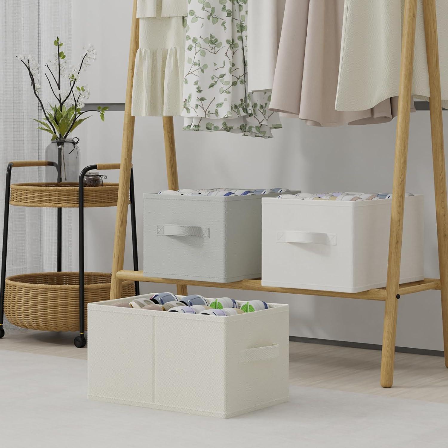 Organizador de Zapatos Plegable GUOHNHE Beige 2 Paquetes