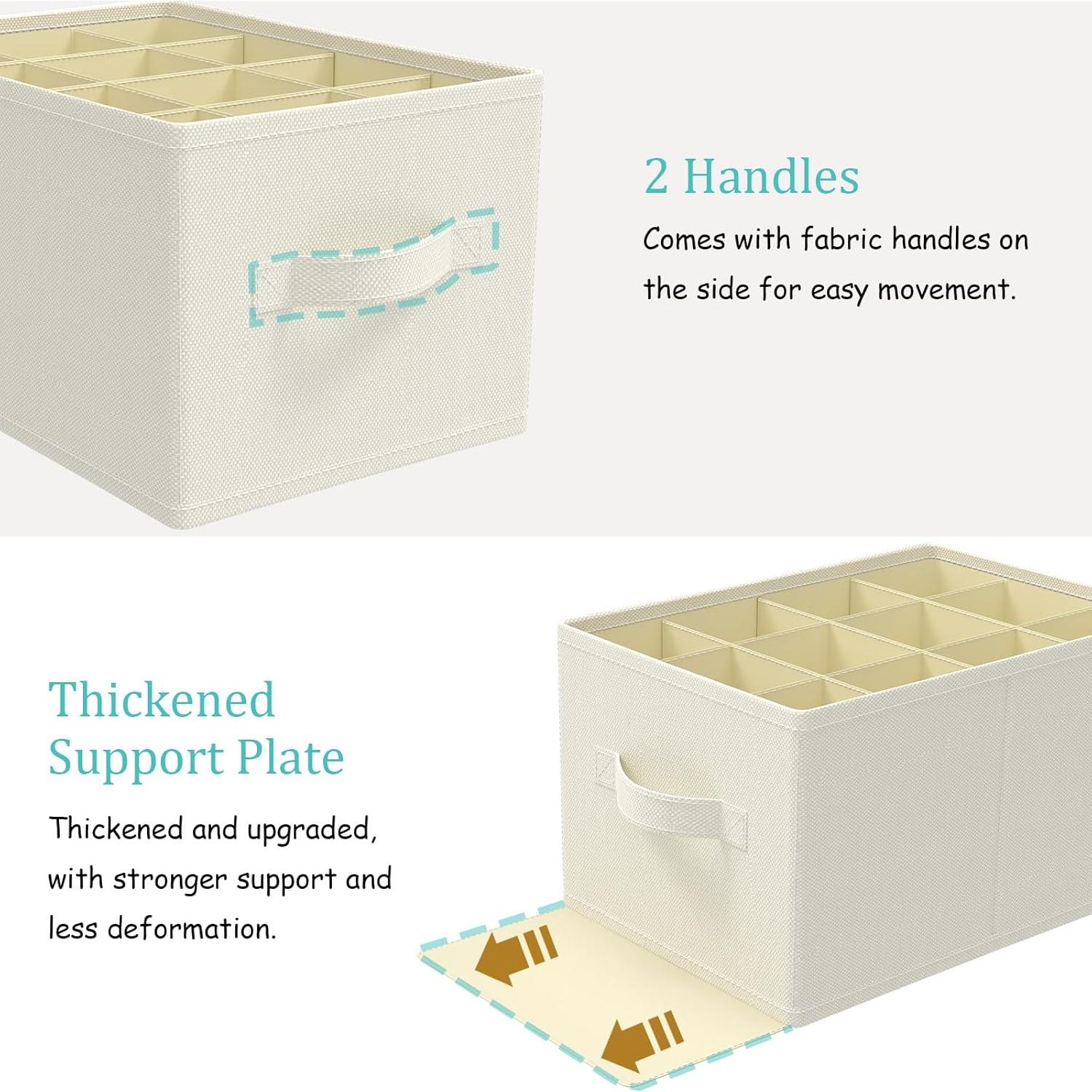 Organizador de Zapatos Plegable GUOHNHE Beige 2 Paquetes