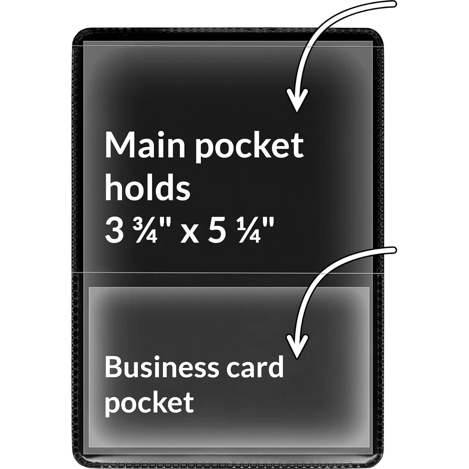 StoreSMART® - Black-Back Auto Insurance & ID Card Holders - 10 Pack - RFS20-BK10