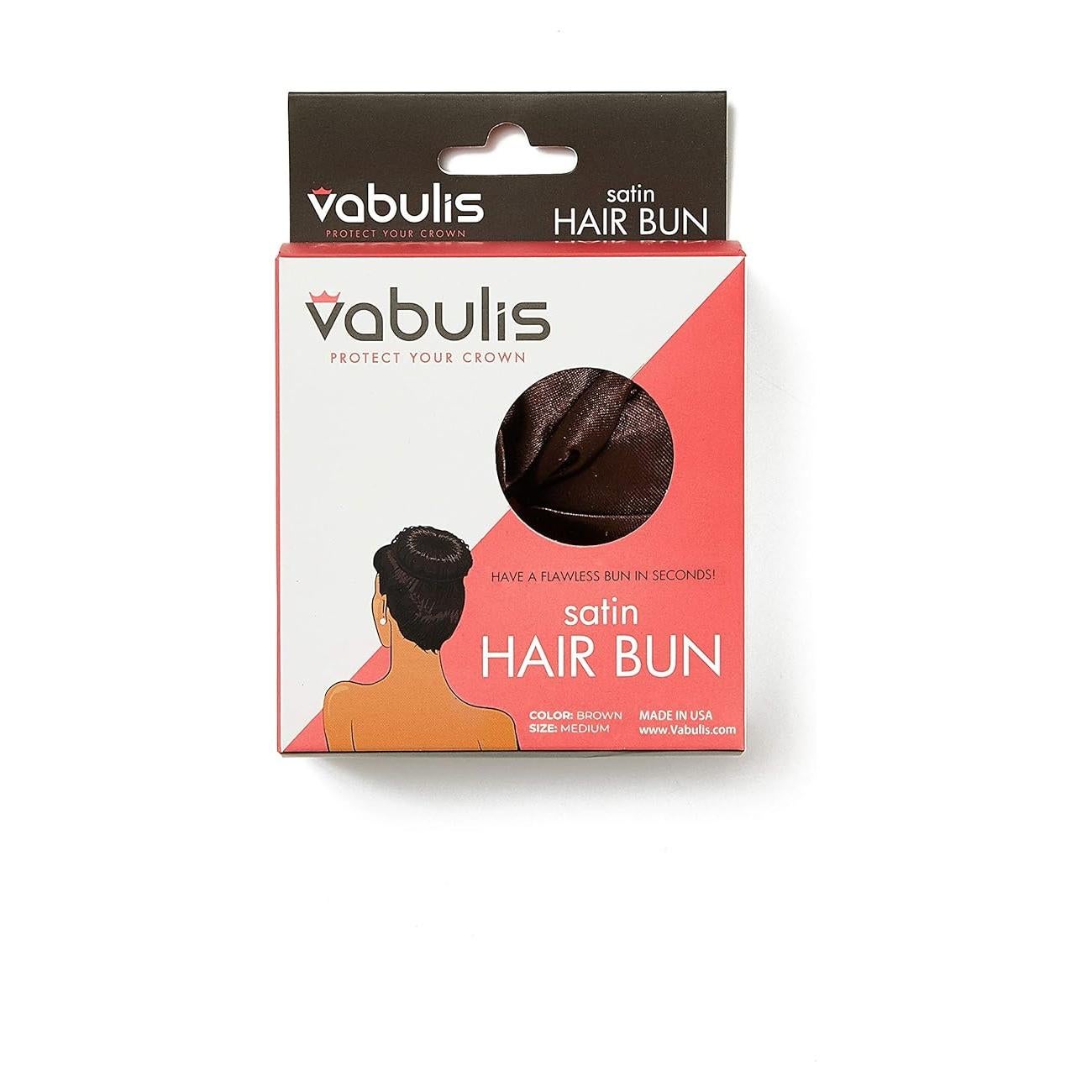 Moño de Satén Vabulis Mediano 8cm Marrón Chocolate para Cabello