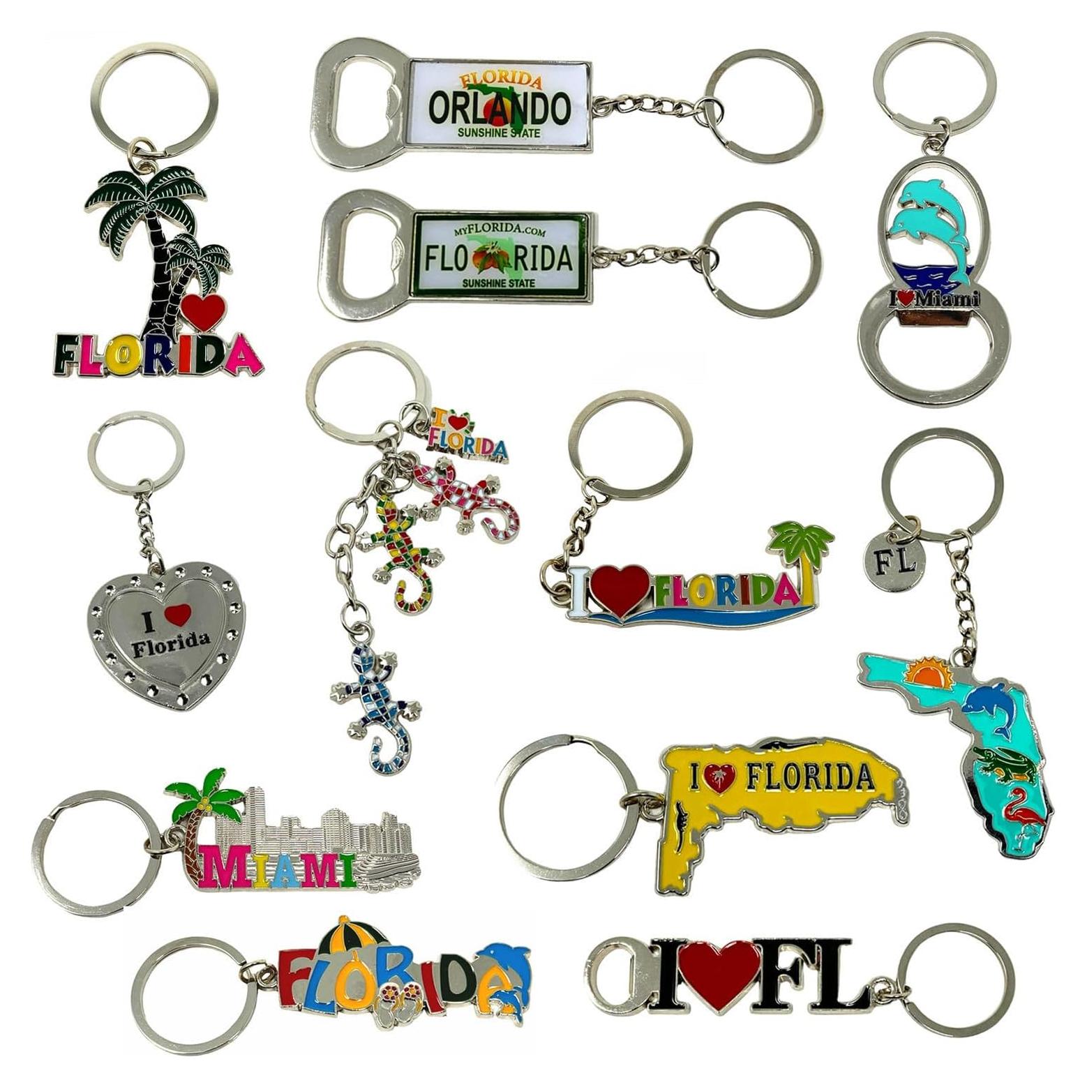 TSY TOOL Paquete 12 llaveros Florida con abridores de botellas