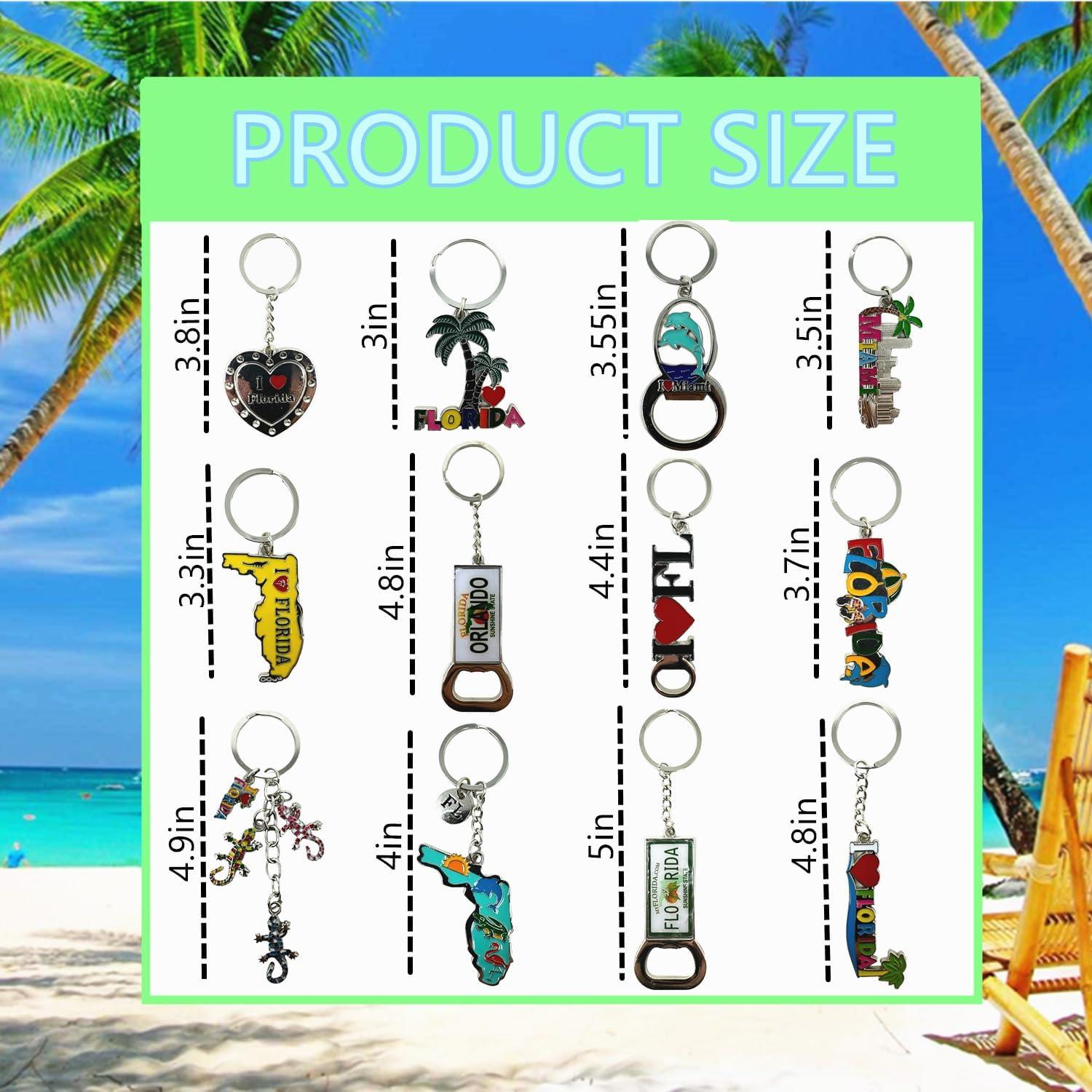 TSY TOOL Paquete 12 llaveros Florida con abridores de botellas