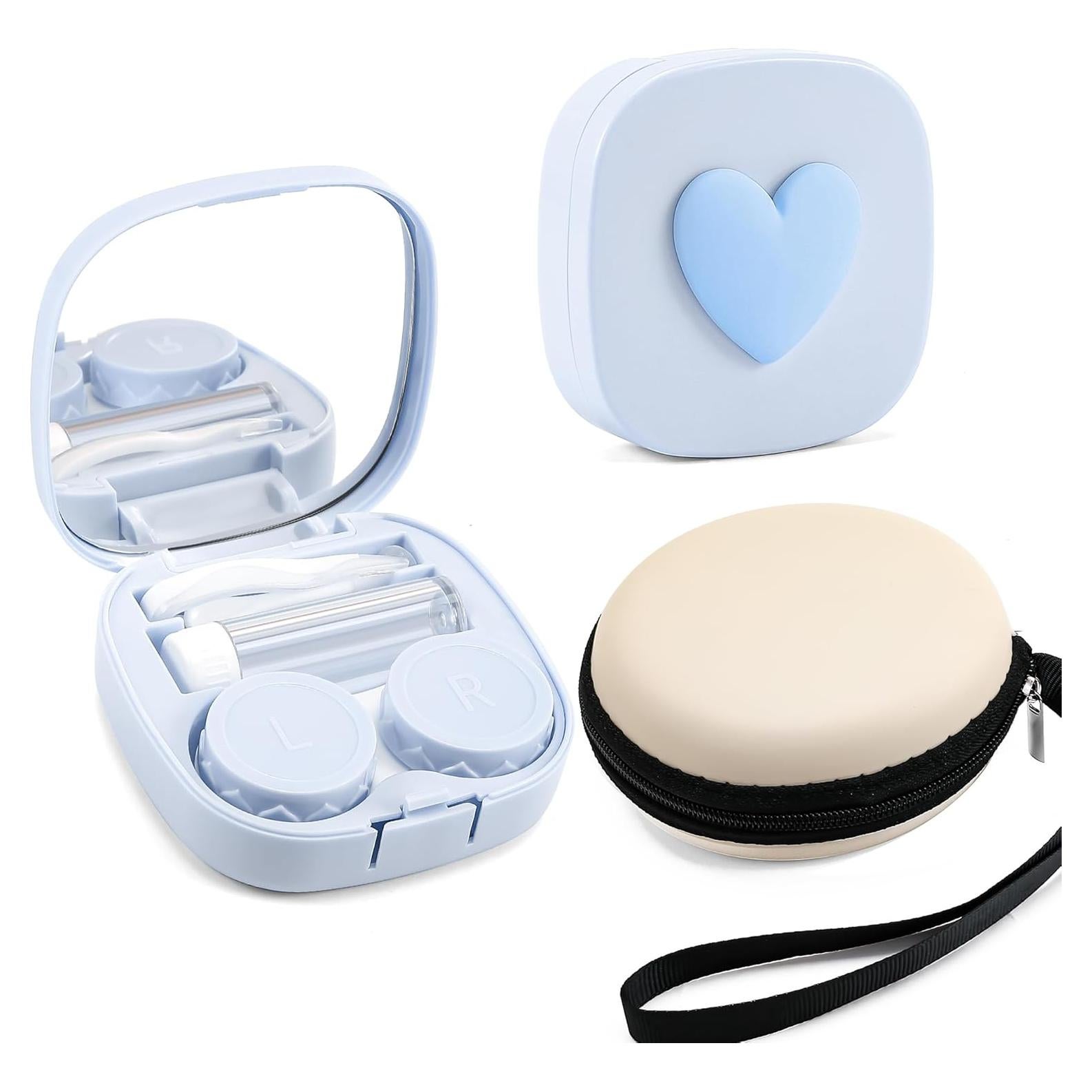 Estuche de Lentes de Contacto FEISEDY Azul con Kit Completo