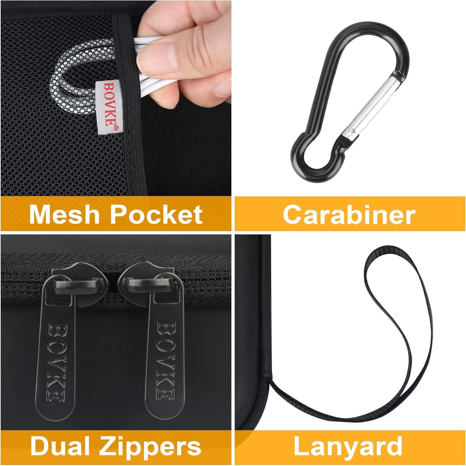 Funda Dura BOVKE para Inhalador de Asma y Espaciador - Negro