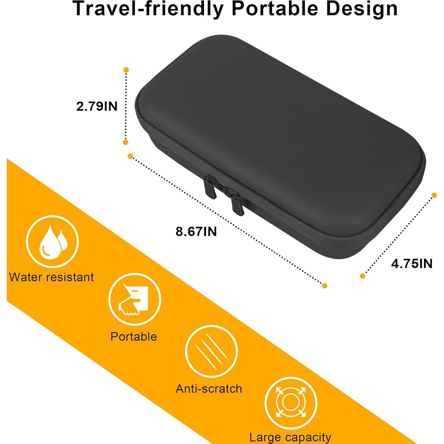 Funda Dura BOVKE para Inhalador de Asma y Espaciador - Negro