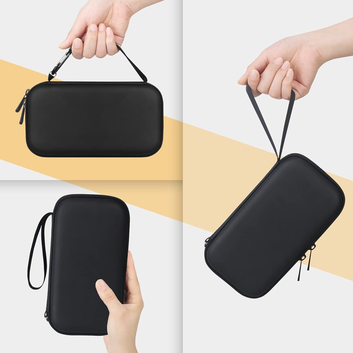 Funda Dura BOVKE para Inhalador de Asma y Espaciador - Negro