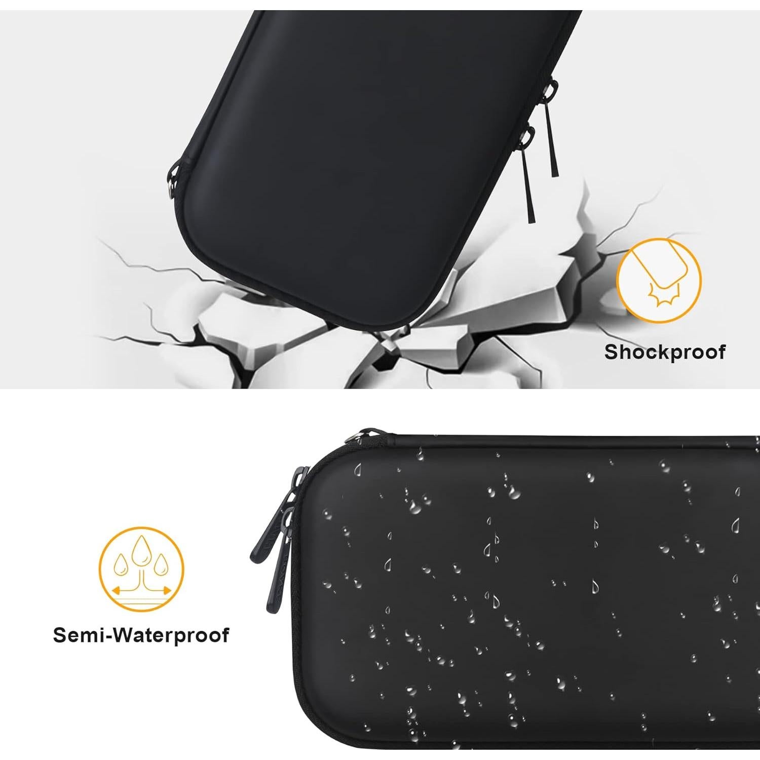 Funda Dura BOVKE para Inhalador de Asma y Espaciador - Negro