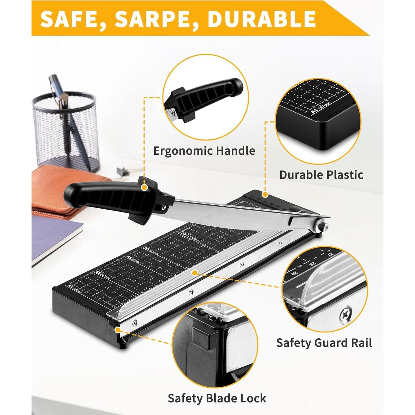 Cortadora de Papel MAKEASY 30.48 cm, Capacidad 8 Hojas