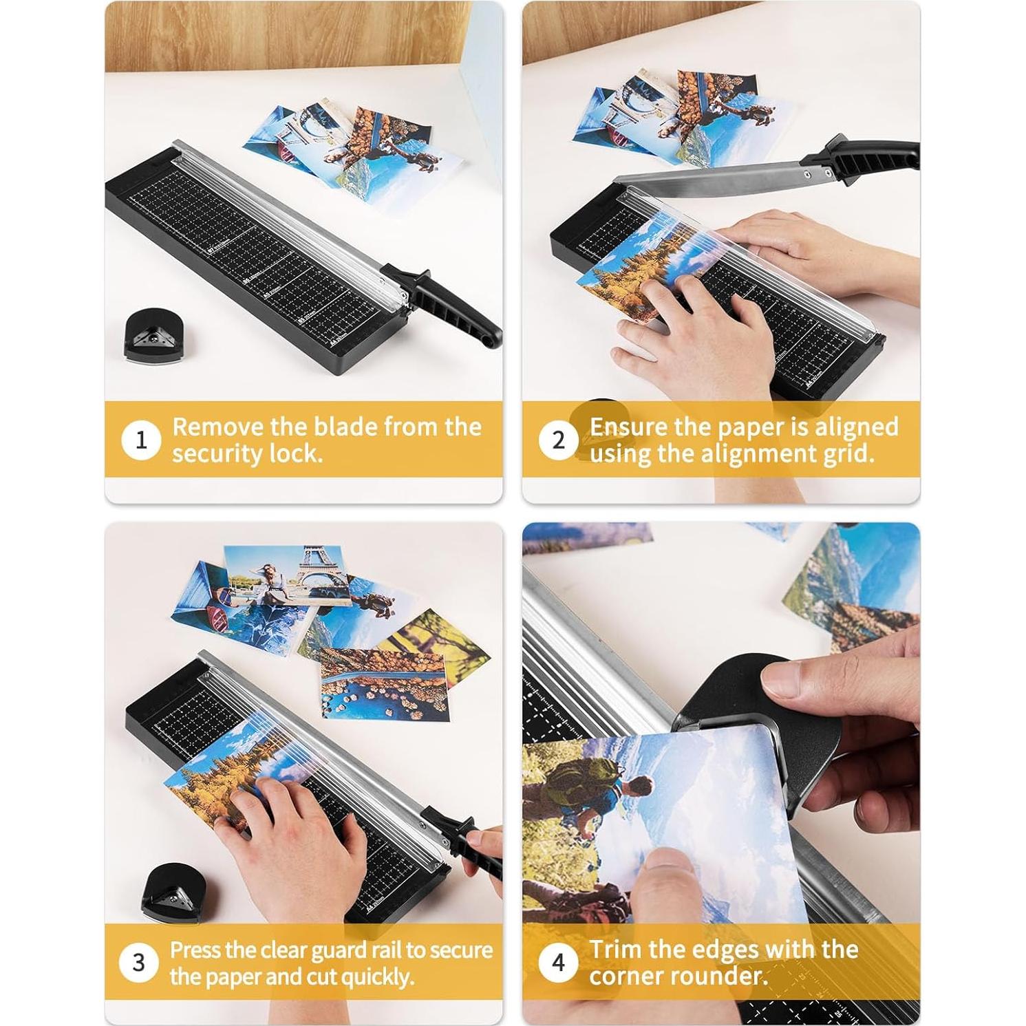 Cortadora de Papel MAKEASY 30.48 cm, Capacidad 8 Hojas