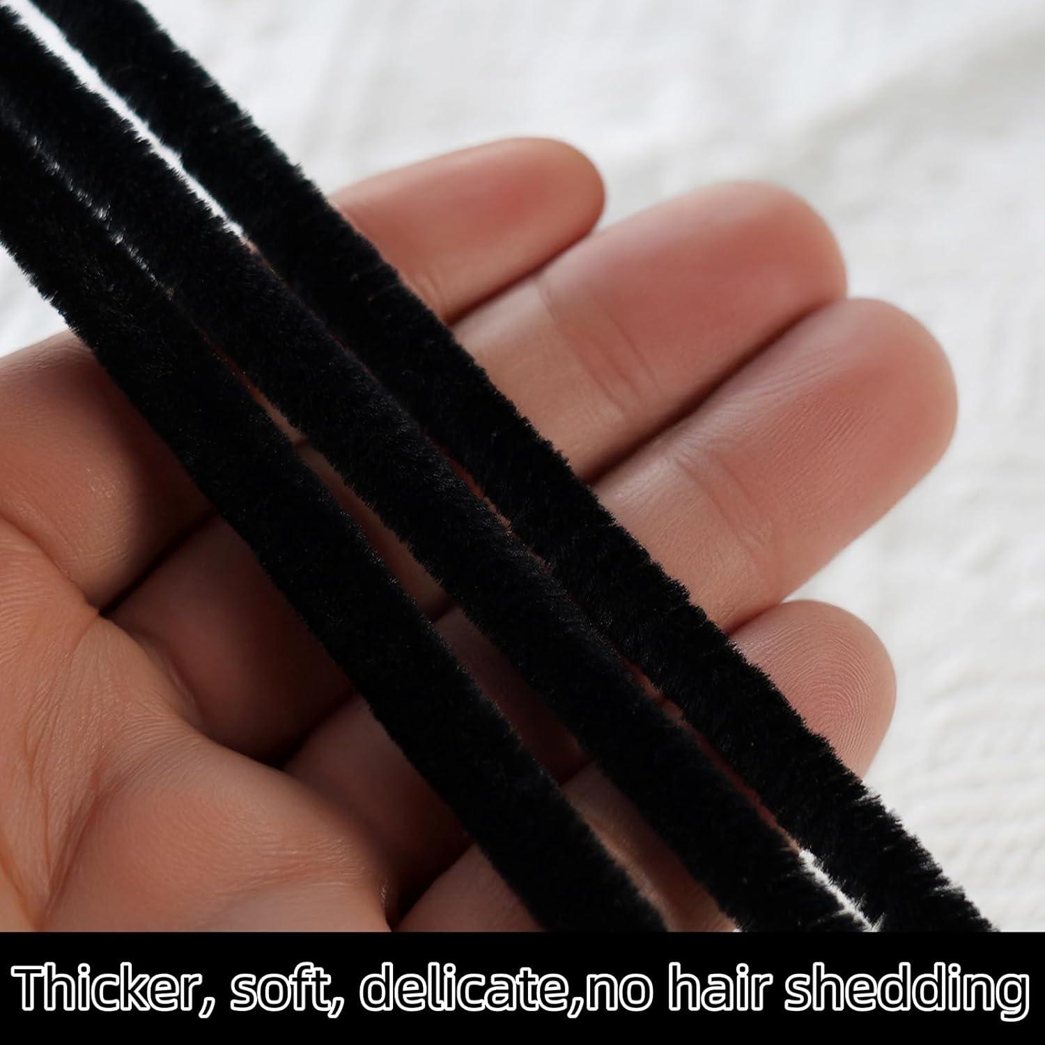 Limpiapipas Negros Qirimoi 200 Pcs 30 cm Manualidades