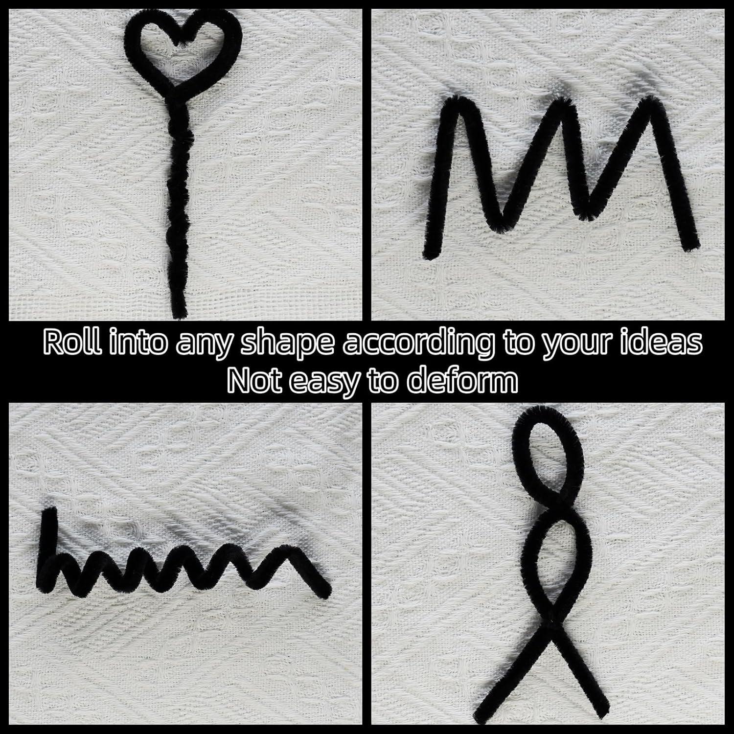 Limpiapipas Negros Qirimoi 200 Pcs 30 cm Manualidades