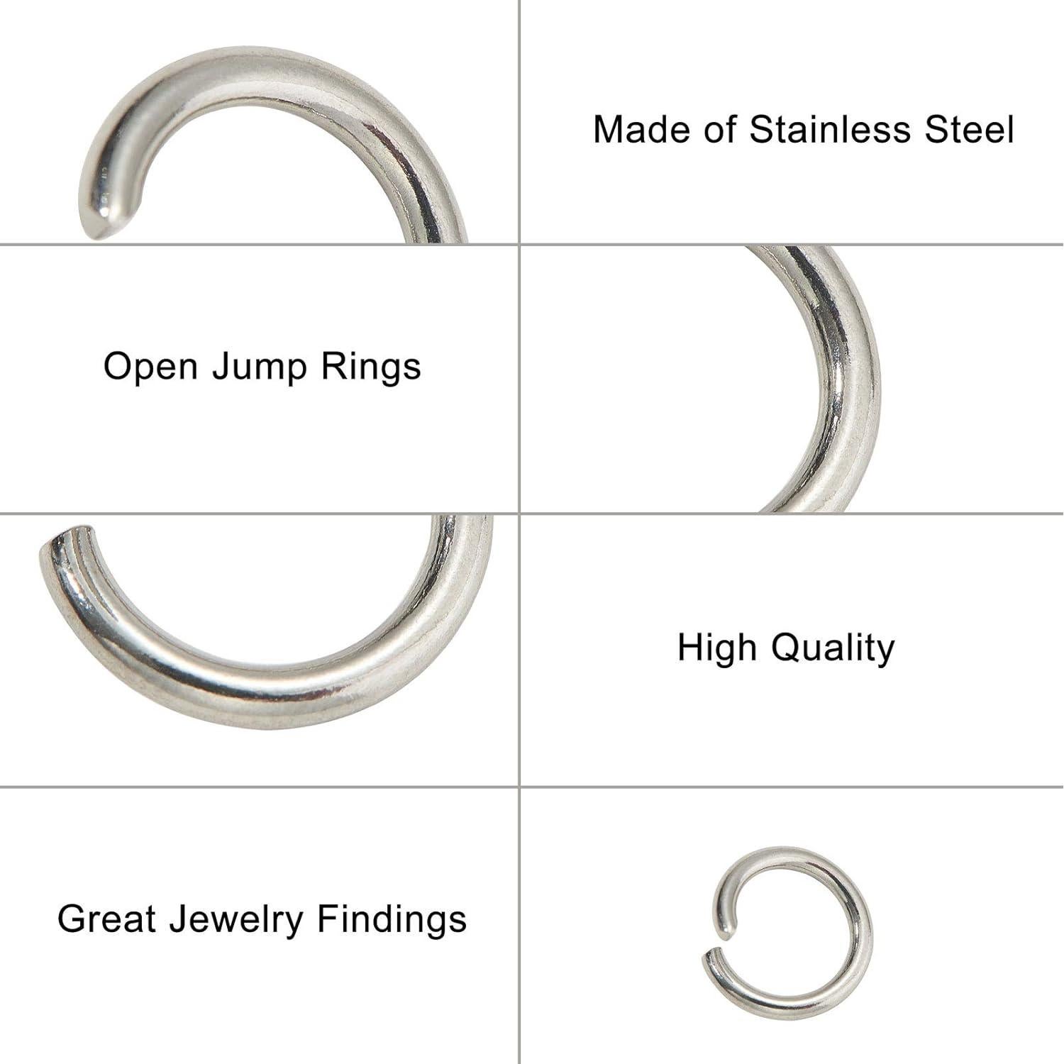 Anillas Abiertas DanLingJewelry 1000 pcs 10mm Acero Inoxidable