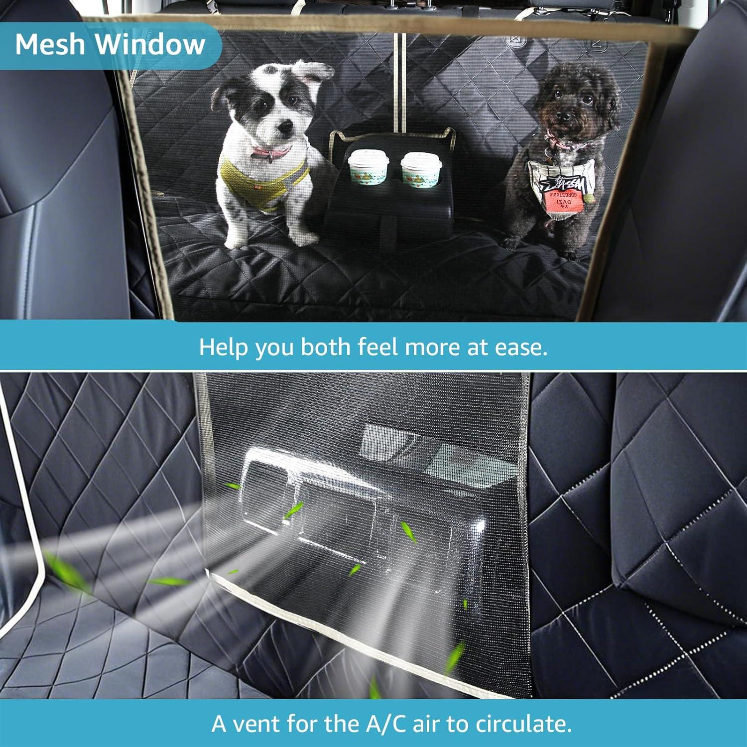 Hamaca de Coche para Perros Lassie Estándar Negra 100% Impermeable