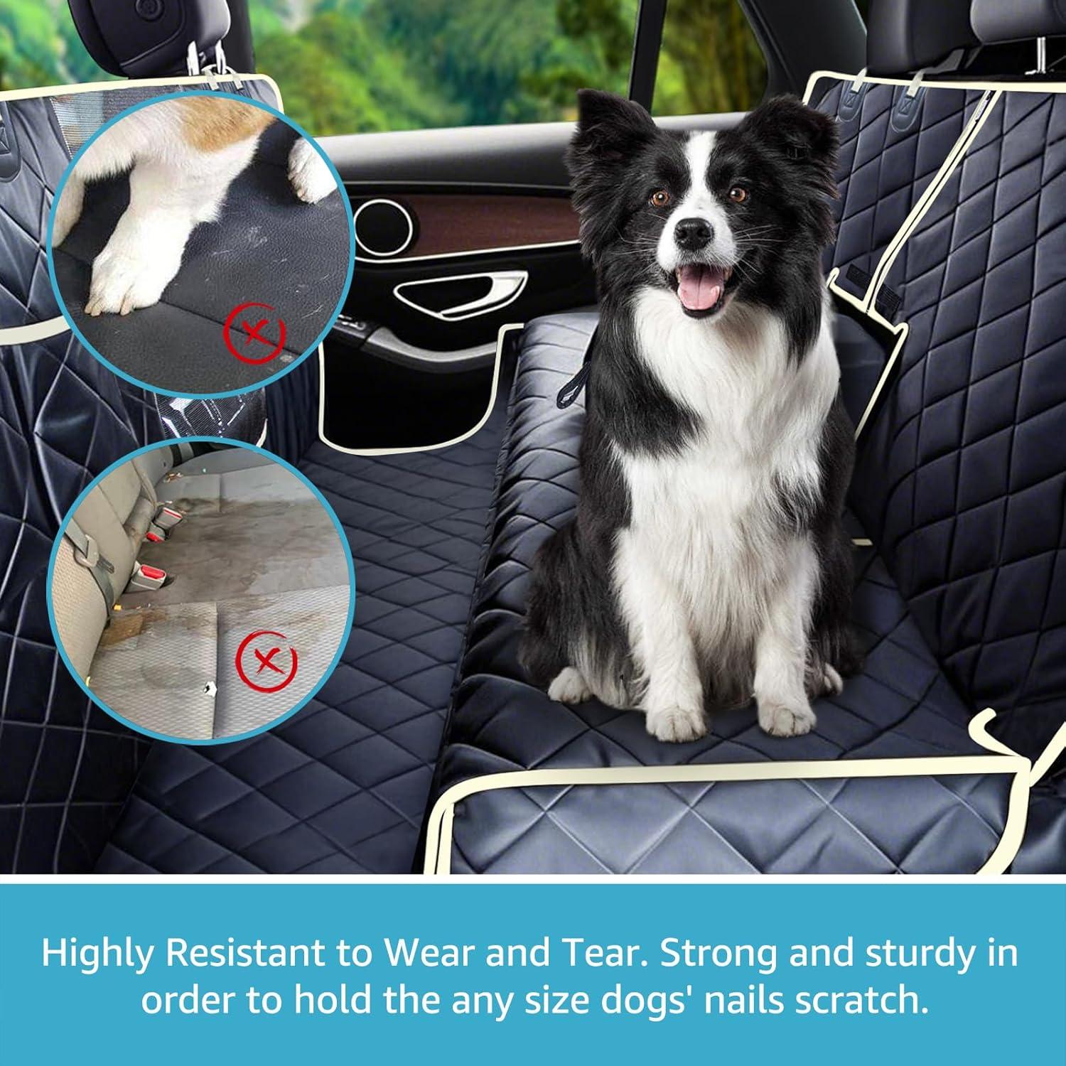 Hamaca de Coche para Perros Lassie Estándar Negra 100% Impermeable