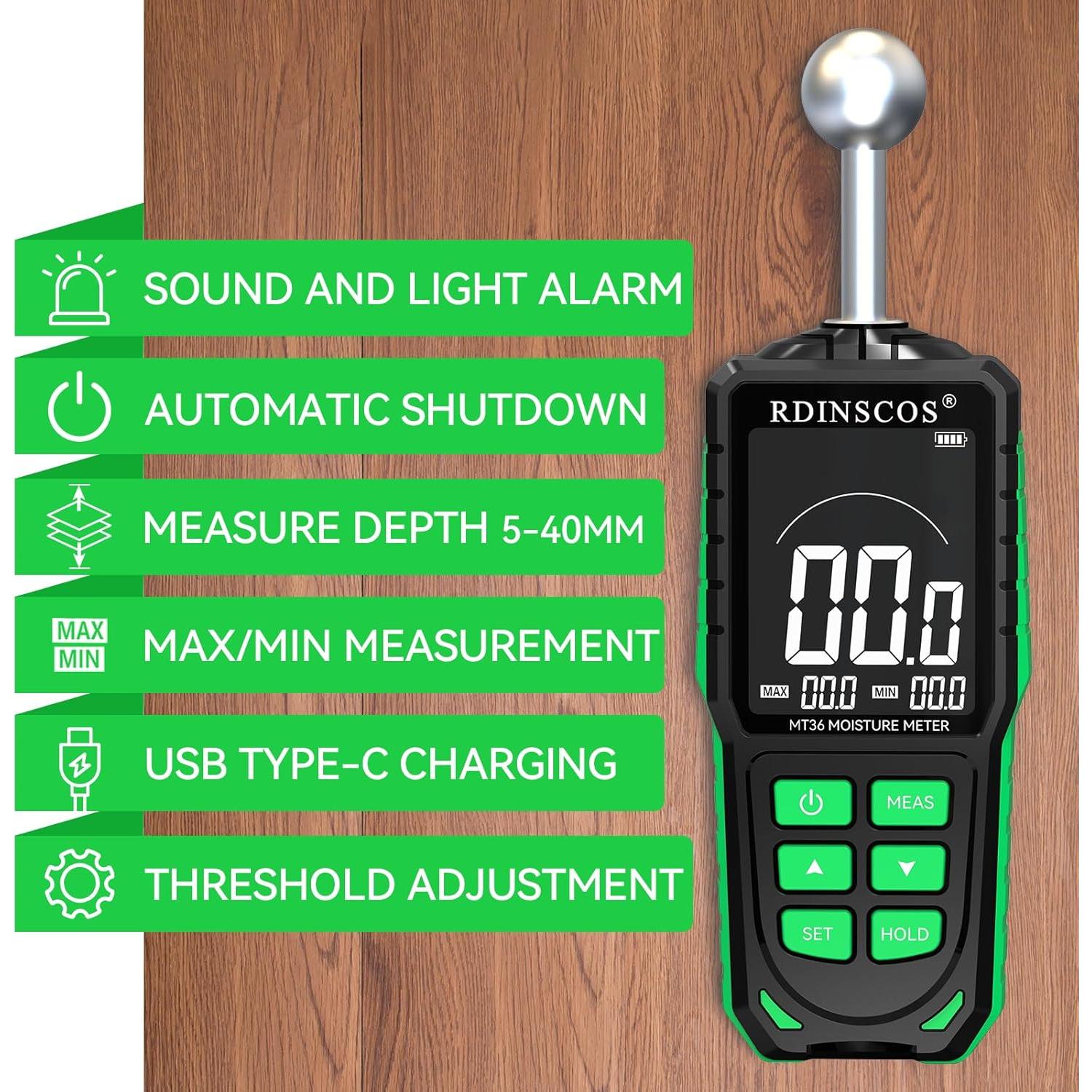 Medidor de Humedad RDINSCOS MT19 para Paneles de Yeso y Madera
