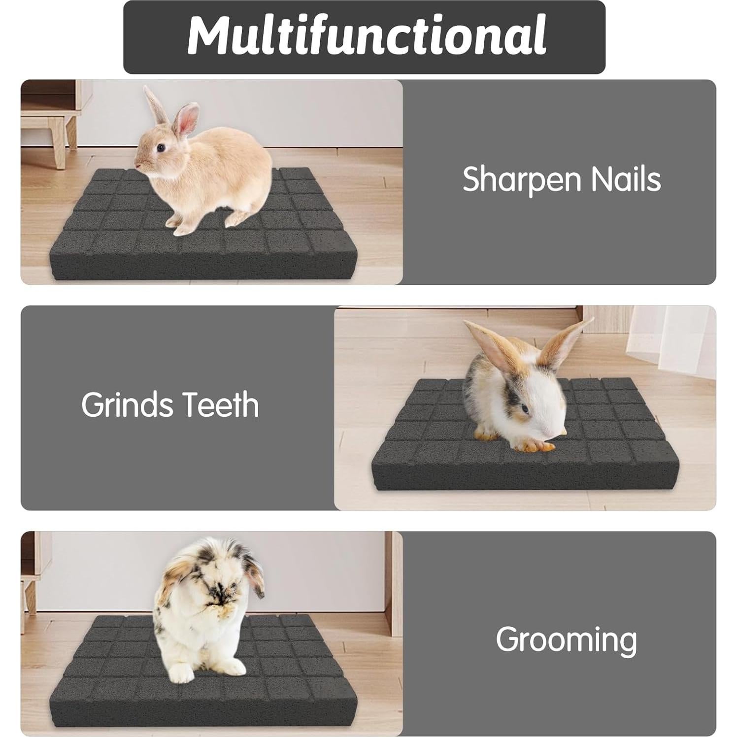 Almohadillas para Rascar Conejos Hamiledyi 4 PCS Roca de Lava