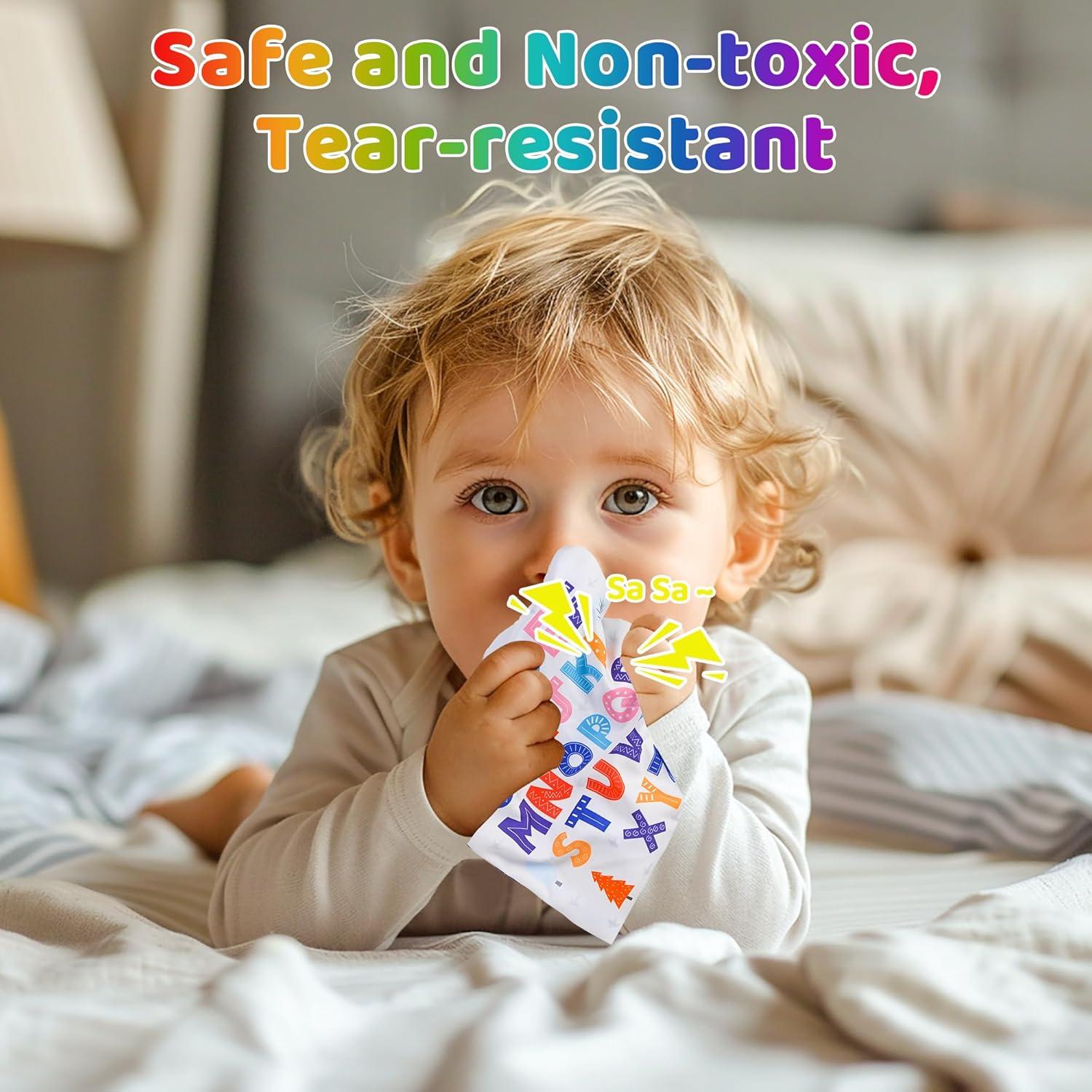 Juguete de caja de pañuelos de madera Mummed 6 en 1 para bebés