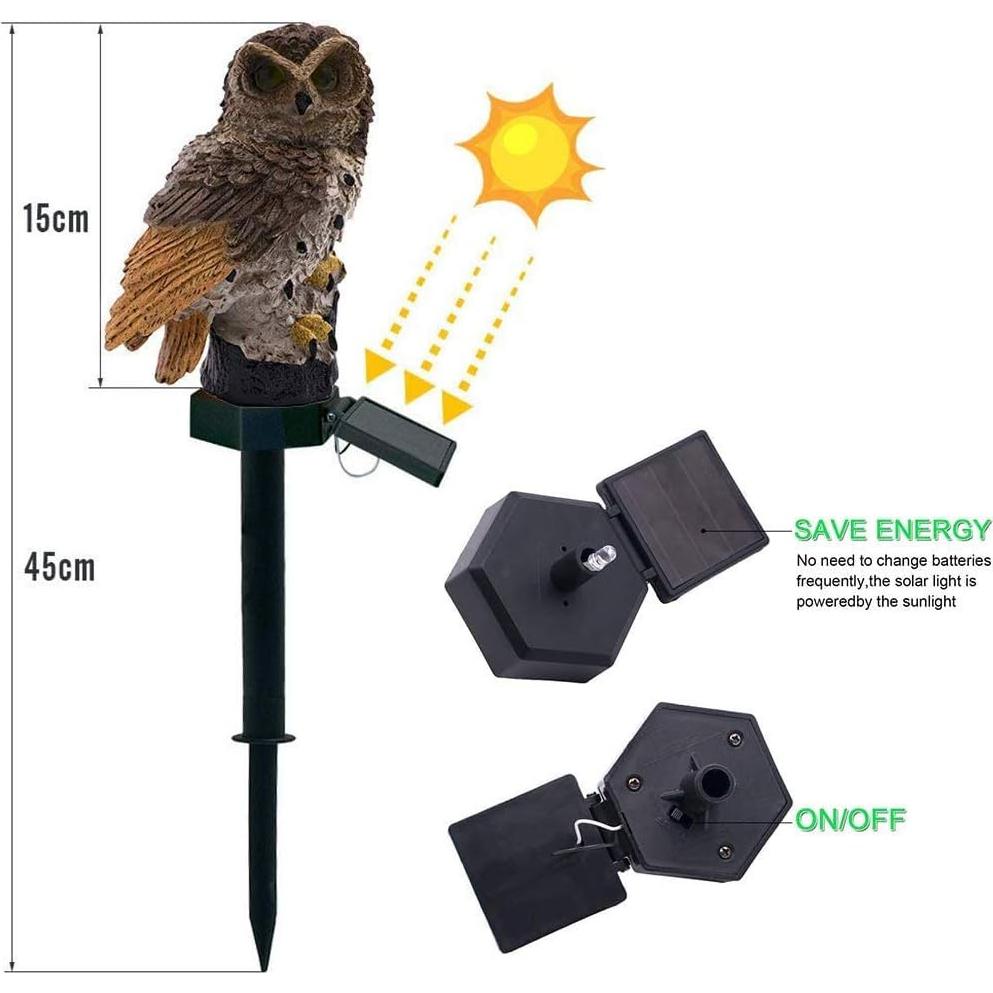 Luces Solares de Jardín TAOVEL en Forma de Búho LED IP65