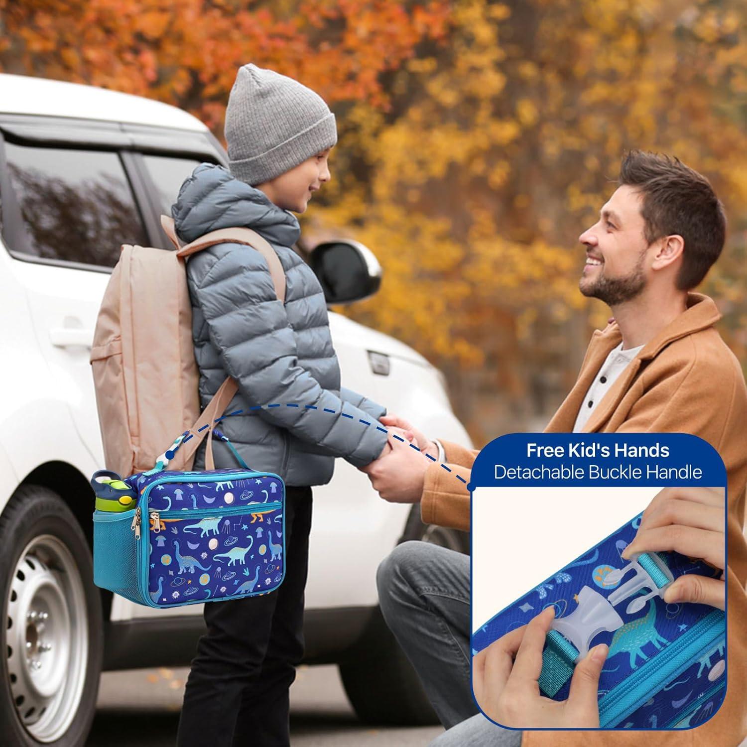 Bolsa de Almuerzo Aislada Bagseri para Niños - Dinosaurio