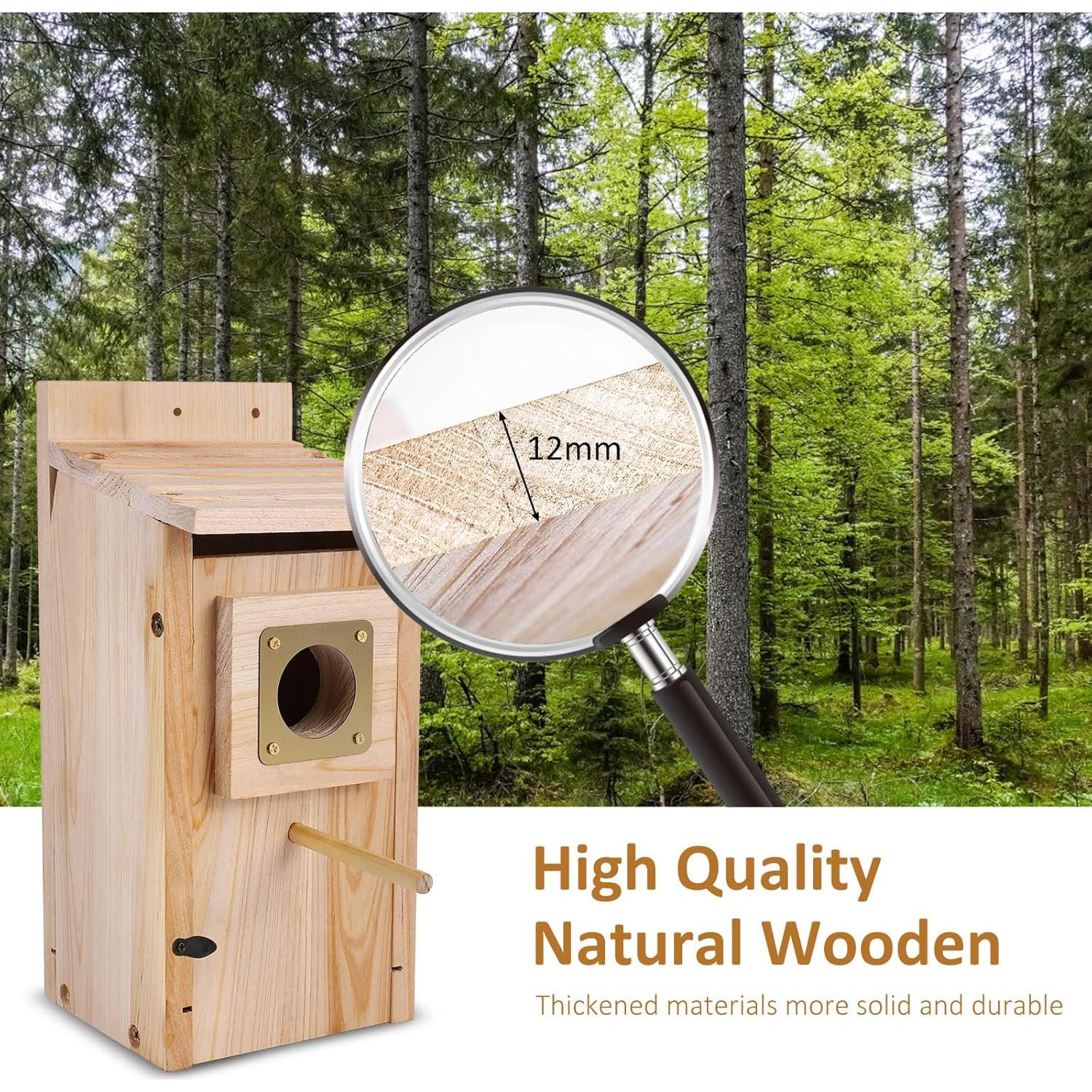 Casa para Aves ColorfulLaVie de Madera 63x27x11 cm con Protector