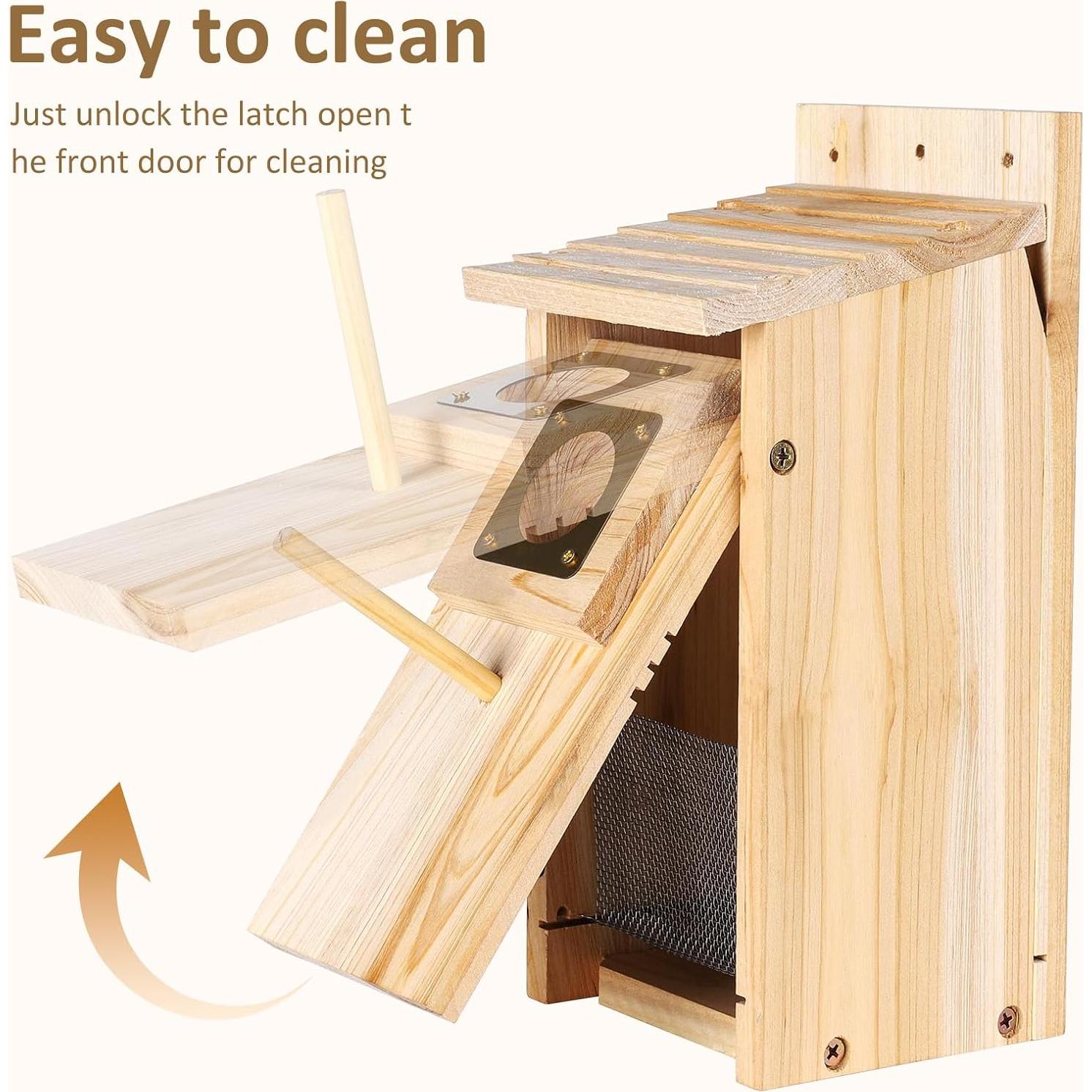 Casa para Aves ColorfulLaVie de Madera 63x27x11 cm con Protector