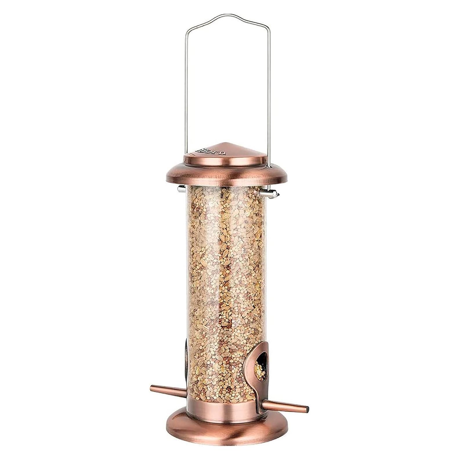 Comedero para Aves Colgante iBorn Cobre 400g 2 Puertos