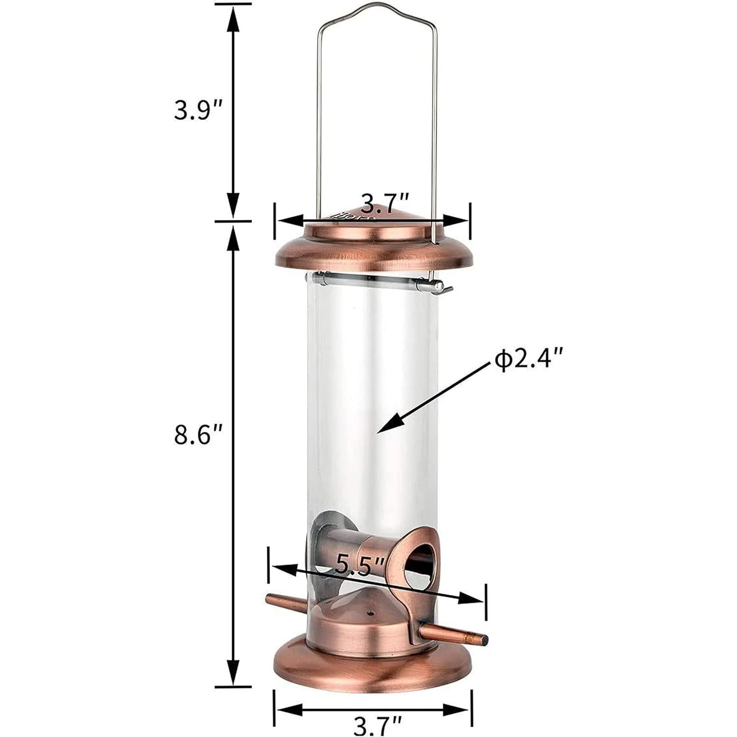 Comedero para Aves Colgante iBorn Cobre 400g 2 Puertos