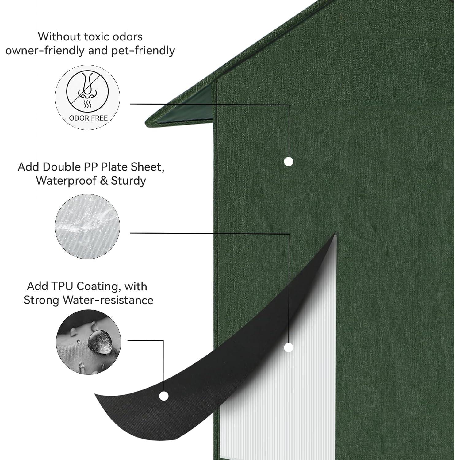 Casa para Gatos al Aire Libre Siedihit Verde Oliva 2 Paquetes