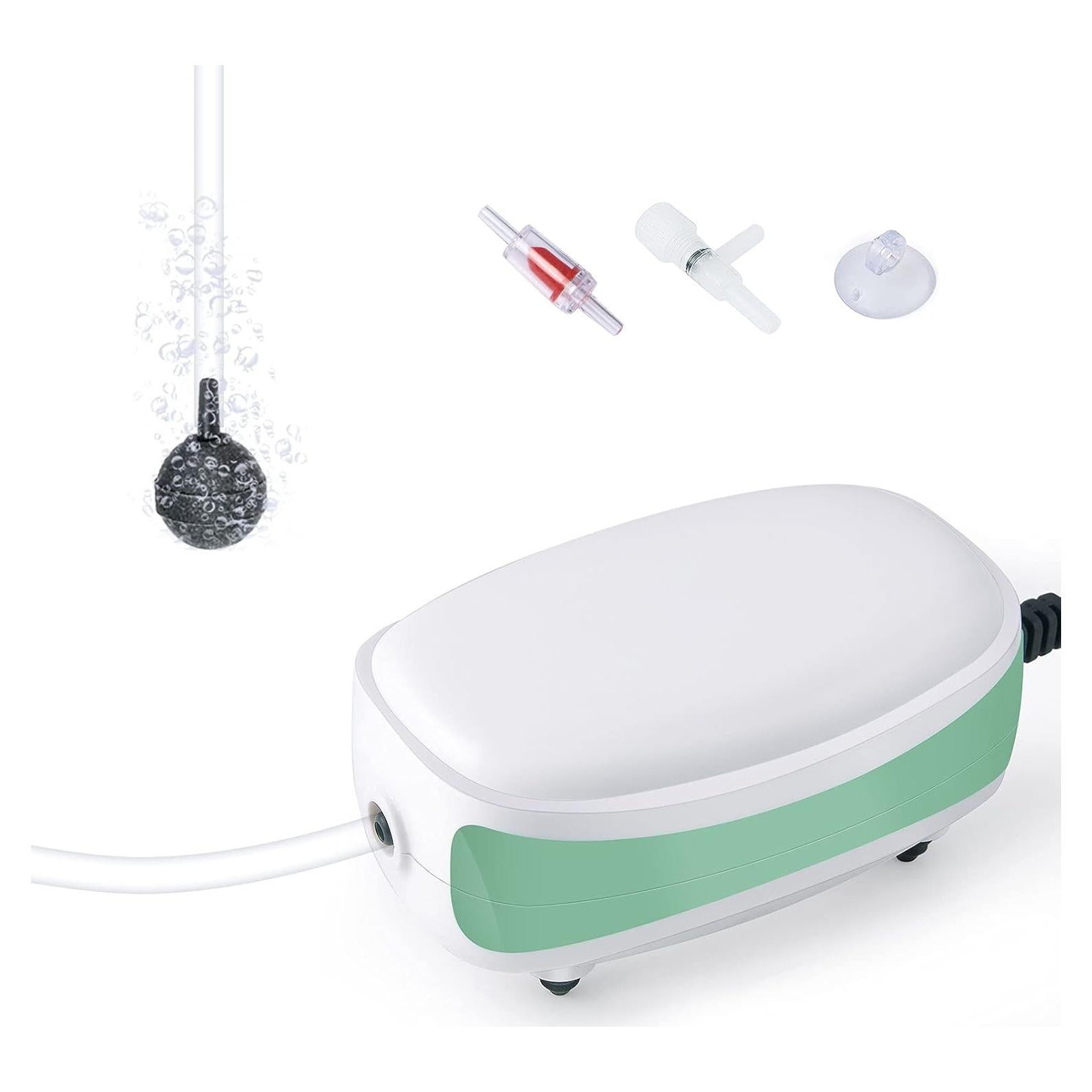 Bomba de Aire para Acuario FEDOUR 2W Ultra Silenciosa 90.8L/h