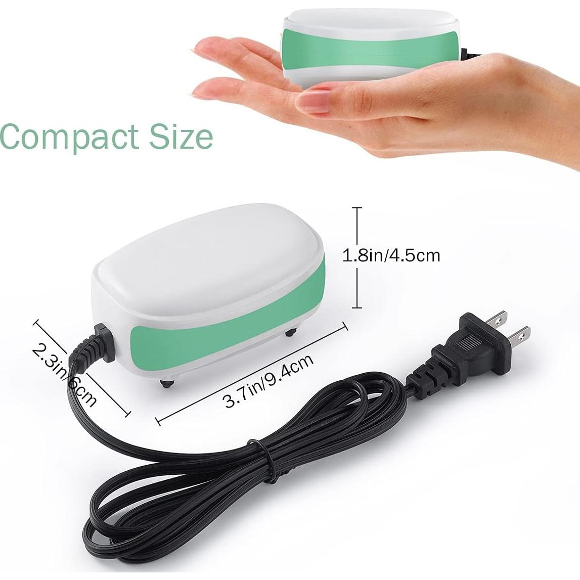 Bomba de Aire para Acuario FEDOUR 2W Ultra Silenciosa 90.8L/h