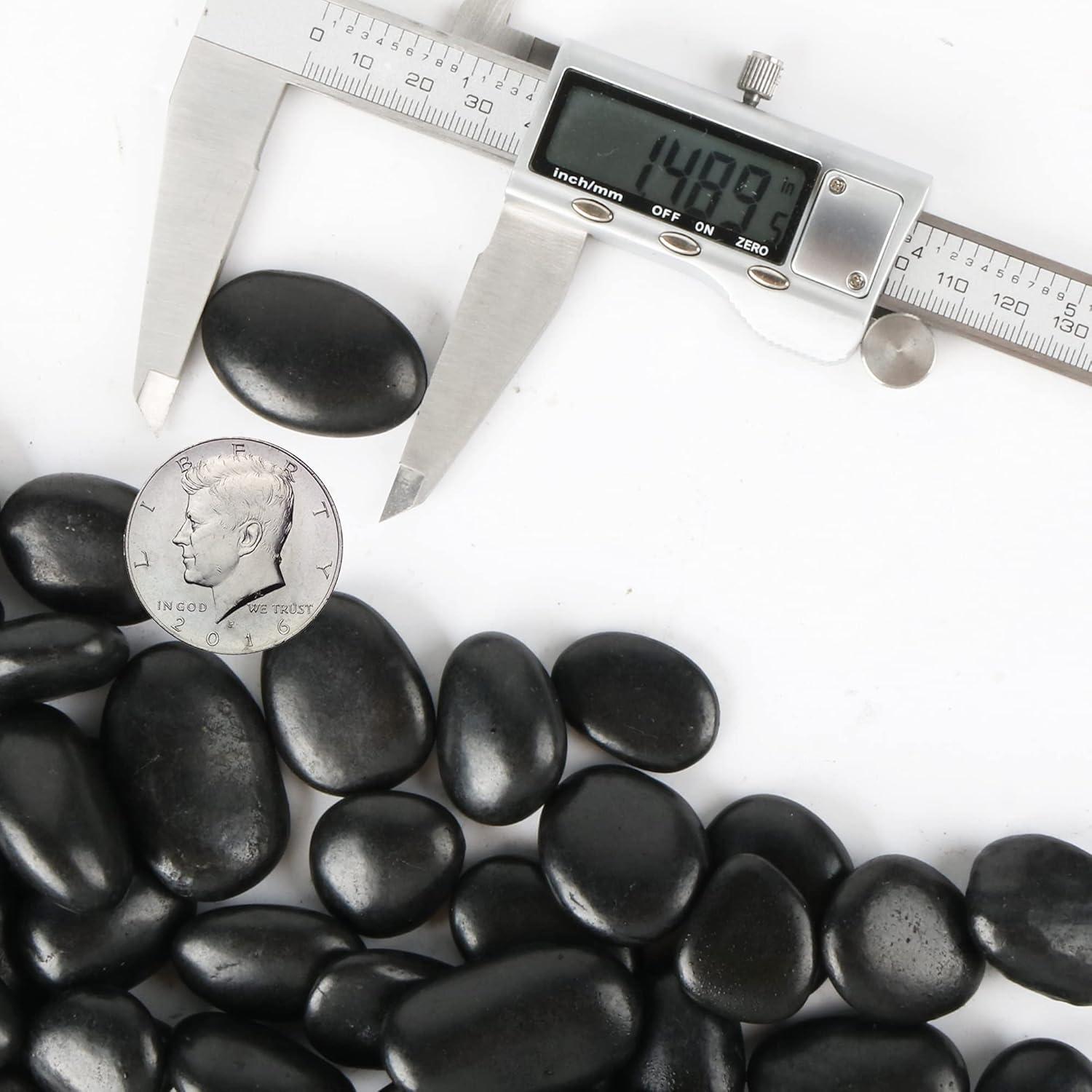 Guijarros Negros Pulidos CJGQ 0.82kg para Acuario y Plantas