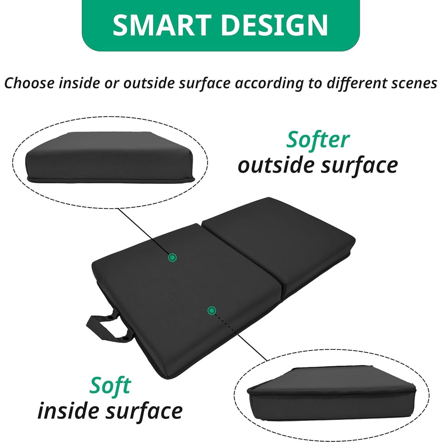 Almohadilla para Arrodillarse ECODESEO Grande Negra Impermeable