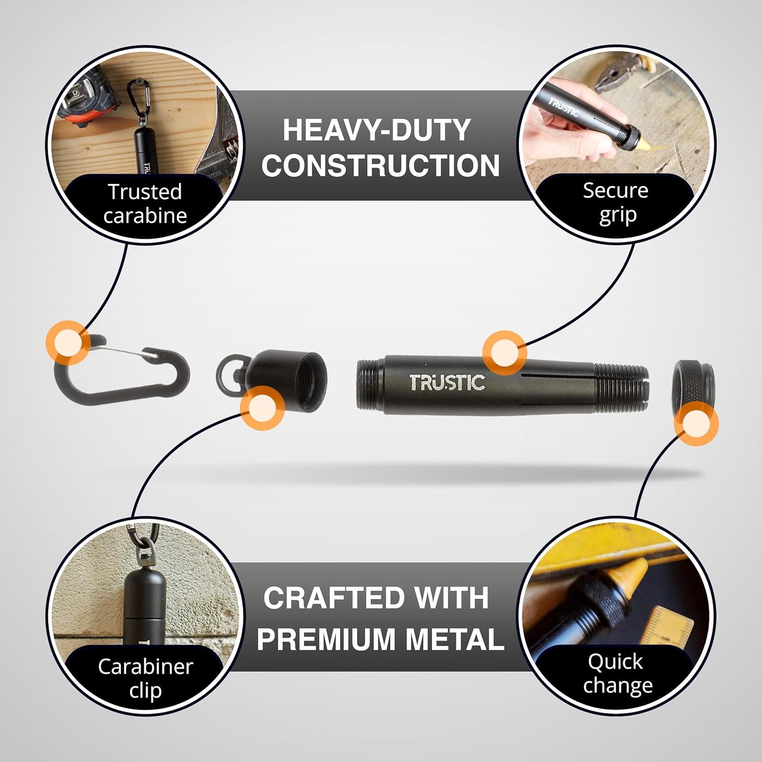 Soporte de Crayón de Quilla Trustic Negro para Crayones 12.7 mm