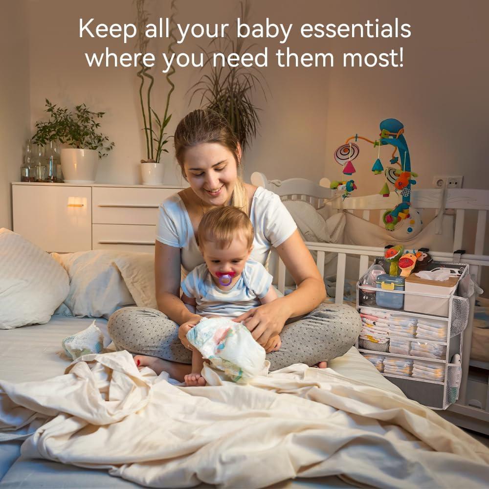 Organizador de Pañales Colgante WishJazz XL - Capacidad 90+ Pañales