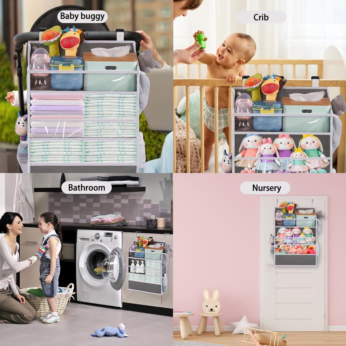 Organizador de Pañales Colgante WishJazz XL - Capacidad 90+ Pañales