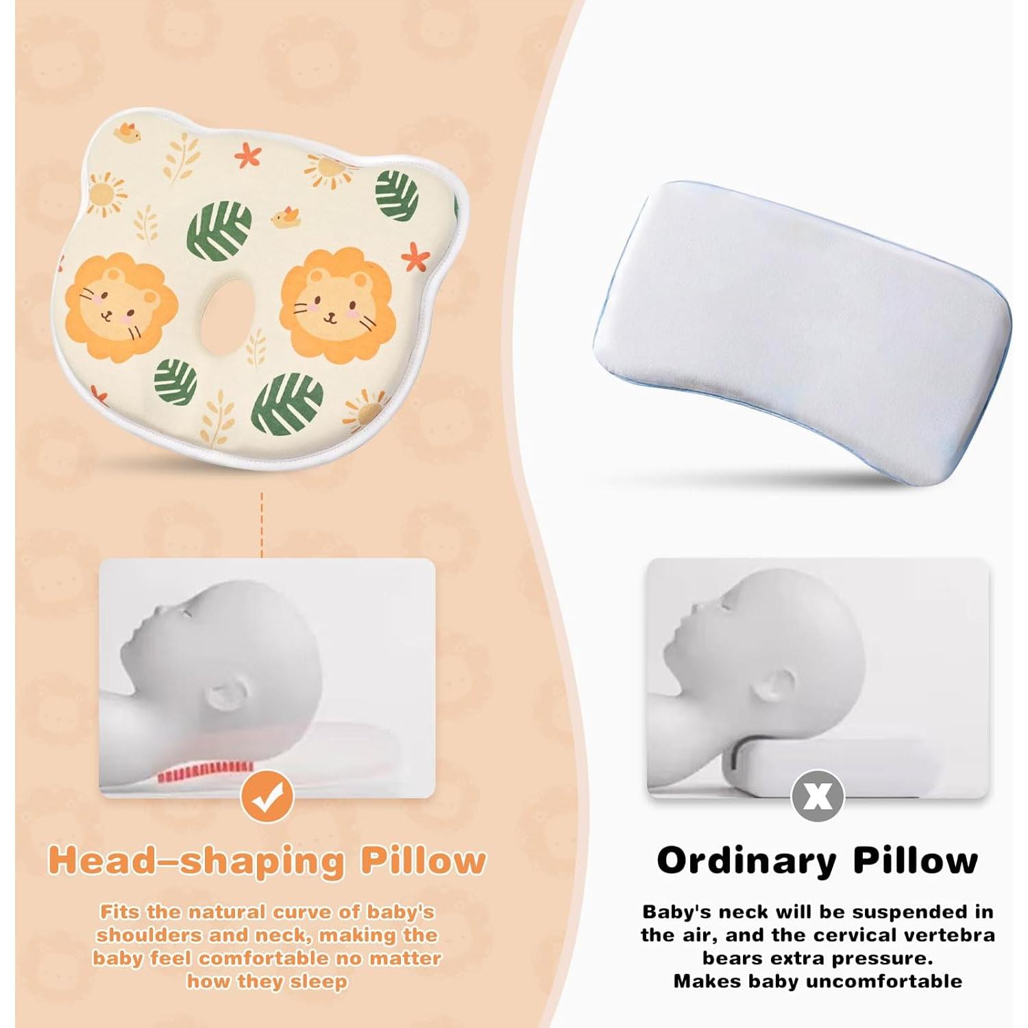 Almohada de Espuma de Memoria Eureka Baby Rosa 27x23 cm