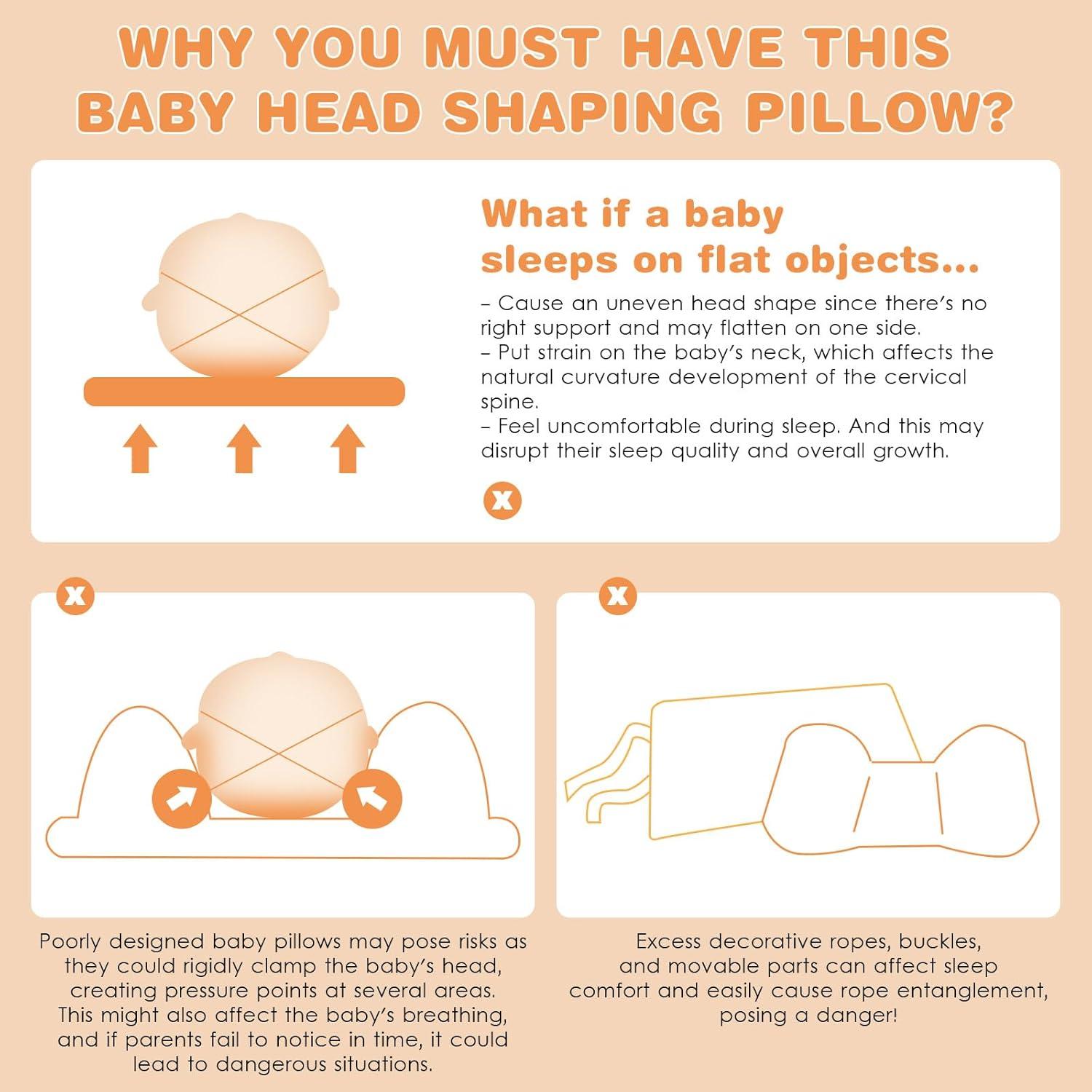 Almohada de Espuma de Memoria Eureka Baby Rosa 27x23 cm