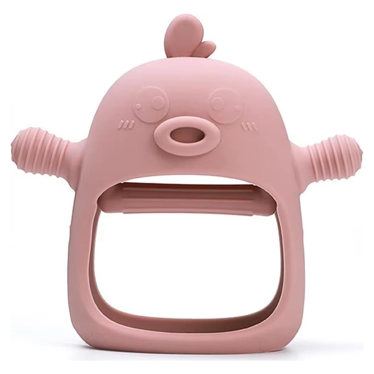 Mitón de Dentición Yummy Baby Rosa Coral - Silicona Anticaída